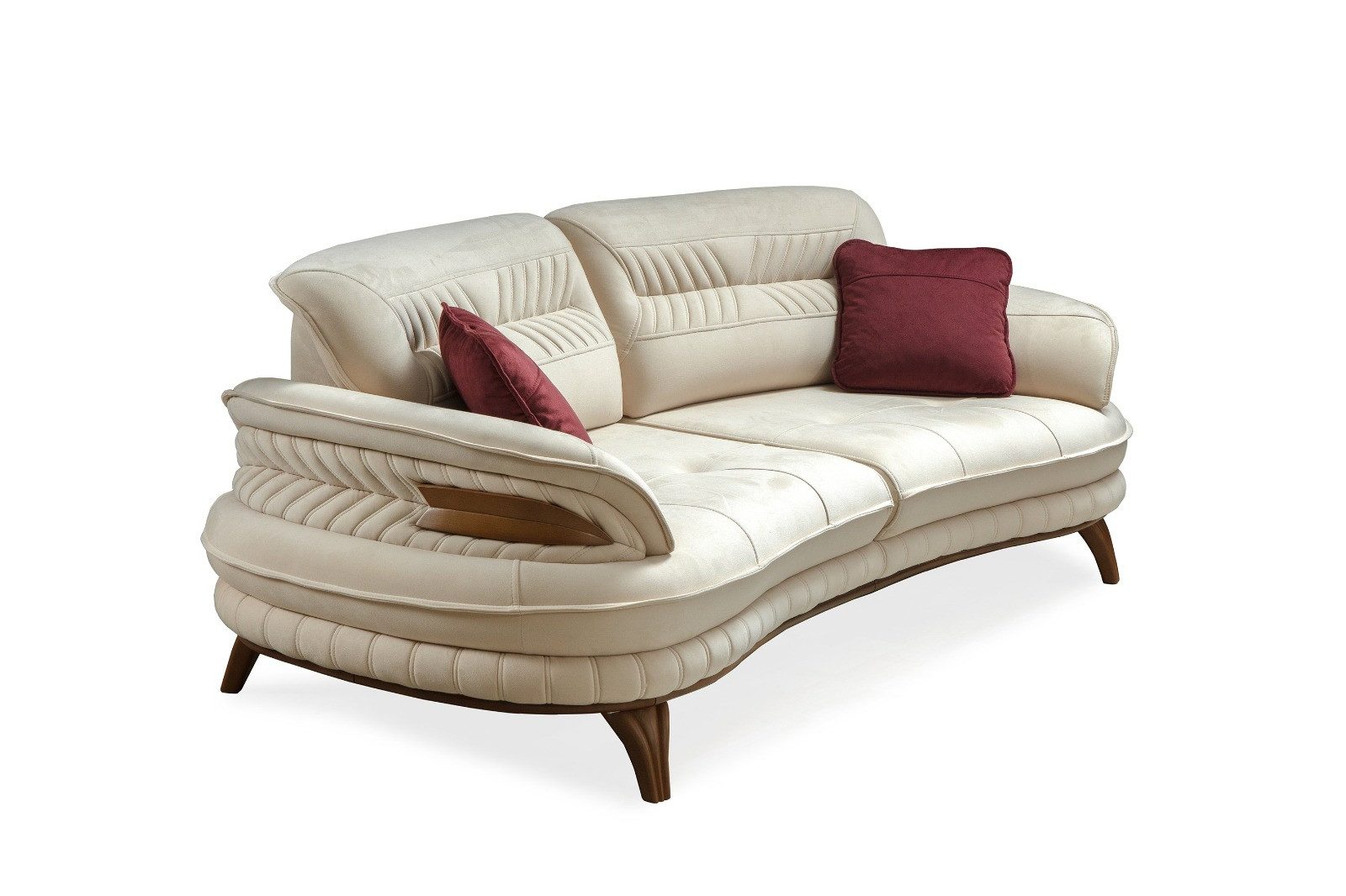 Polsterei Marya Polstergarnitur Ferah : 3+3-Sitzer Sofa + 1 Sessel, (Bringen Sie mit dem stilvollen Set FERAH, bestehend aus einem großzügigen 3+3-Sitzer Sofa und komfortablen Sesseln, Eleganz und Gemütlichkeit in Ihr Wohnzimmer., 3-tlg., Hochwertige Materialien, sorgfältige Verarbeitung und modernes Design), Höchster Sitzkomfort & langlebige Qualität