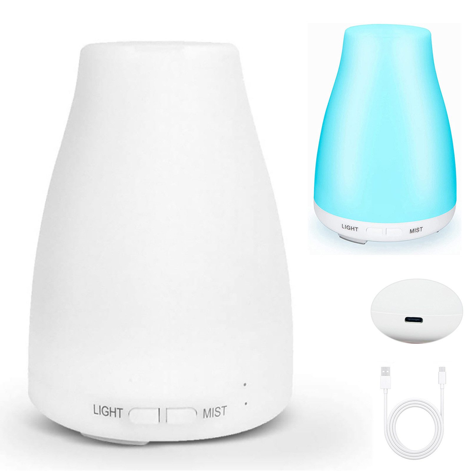 REDOM Diffuser USB Aromaöl-Diffuser 7 LED Luftbefeuchter Ätherischer Öldiff günstig online kaufen