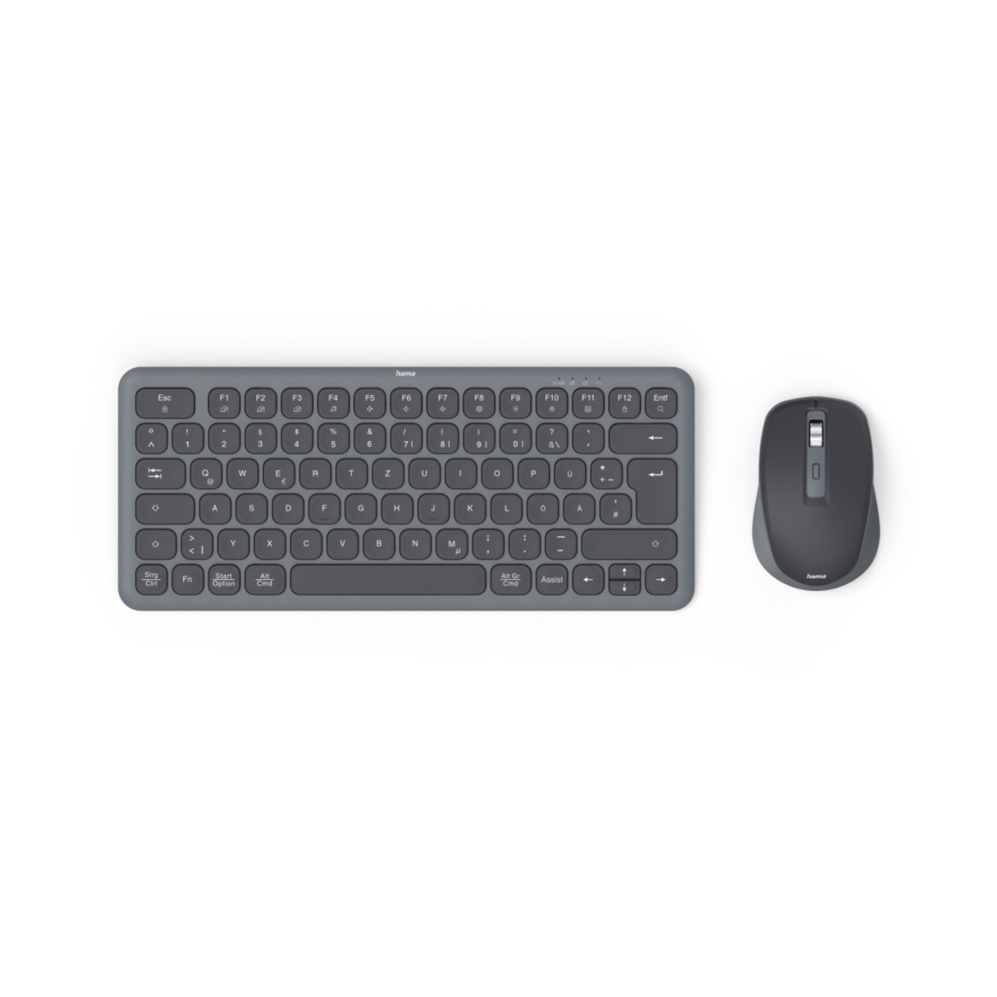 Hama WKM-500, QWERTZ Tastatur- und Maus-Set, (2 St)