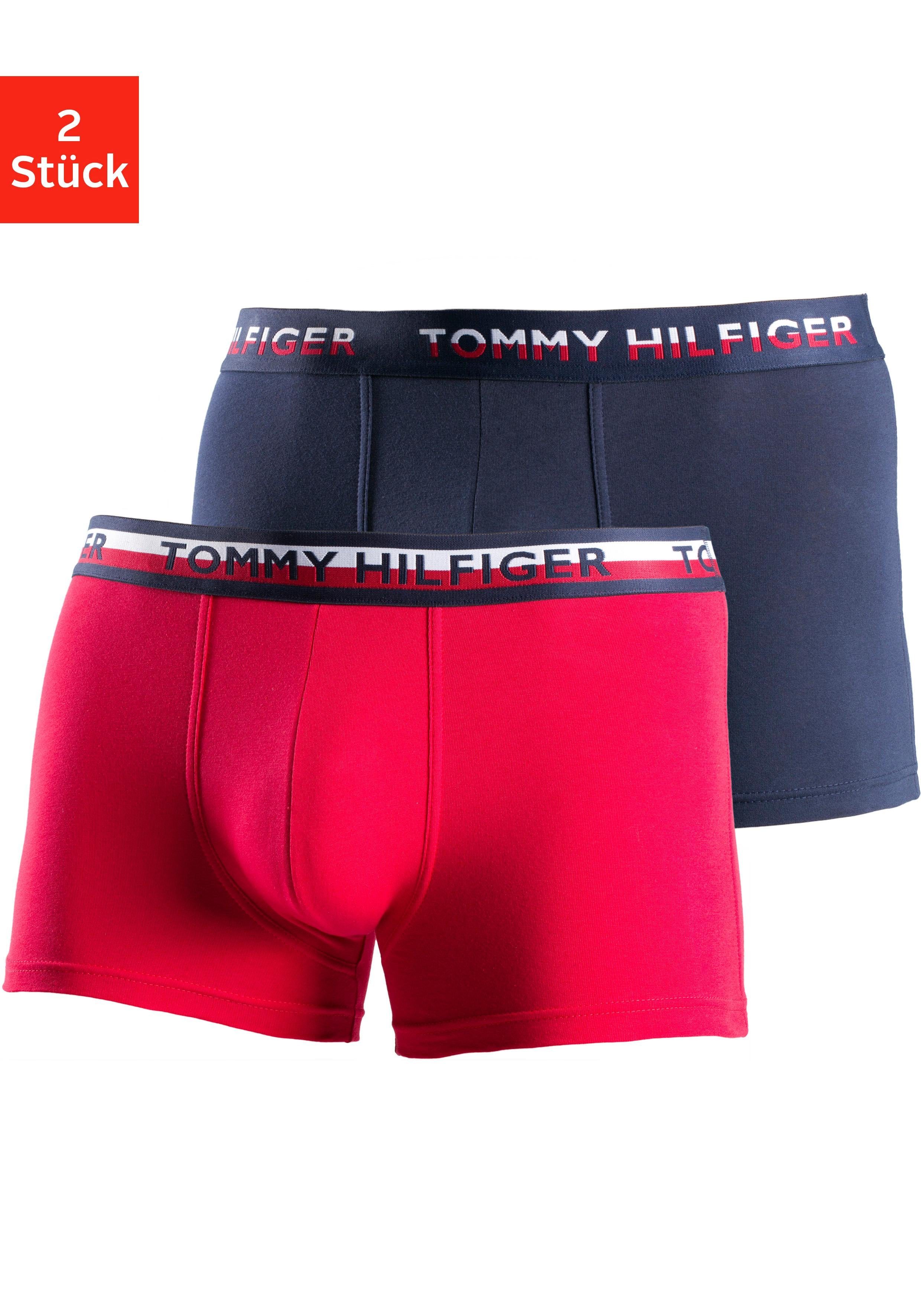 TOMMY HILFIGER Boxer (2 Stück), Webbund mit Logo rundum ...
