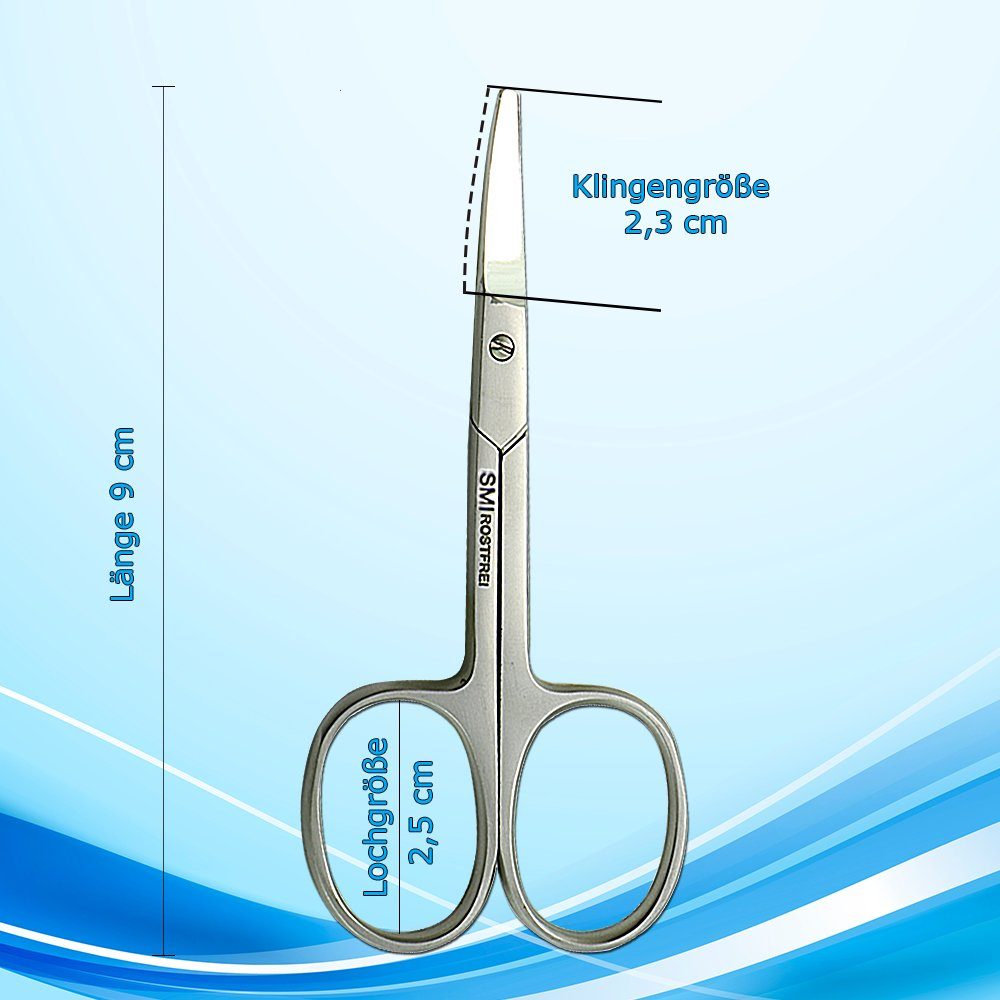 SMI Baby-Nagelschere Nagelschere Baby gebogen Nagelscheren Fingernägel Fußnägel + etui