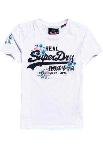 SUPERDRY Футболка »V LOGO PUFF FLORAL ENT...