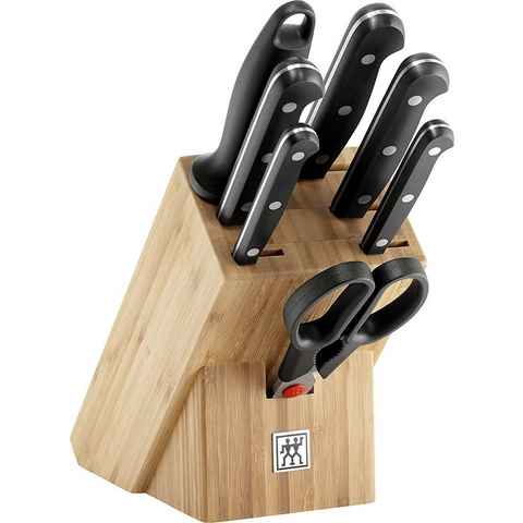 Zwilling Messerblock Twin Gourmet aus Bambus 8-tlg. Drei-Nieten-Design, Drei-Nieten-Design