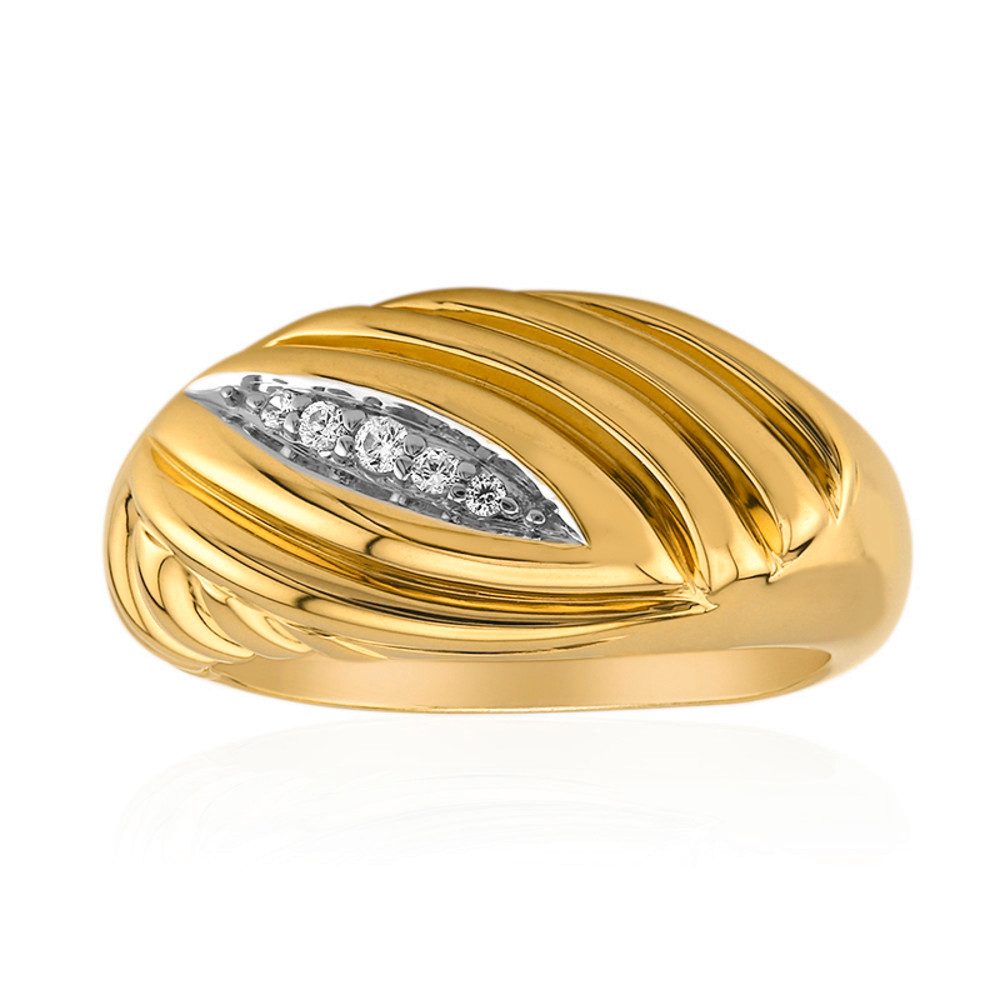 Cavill Silberring Cavill Damenring Sterlingsilber 925 vergoldet 0,06 ct Zir günstig online kaufen