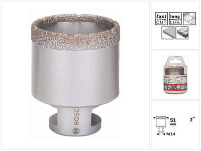 Bosch Professional Bohrer- und Bitset »Bosch Diamanttrockenbohrer 51 mm Dry Speed / Milling Cutter best for Ceramic (2608587125)«