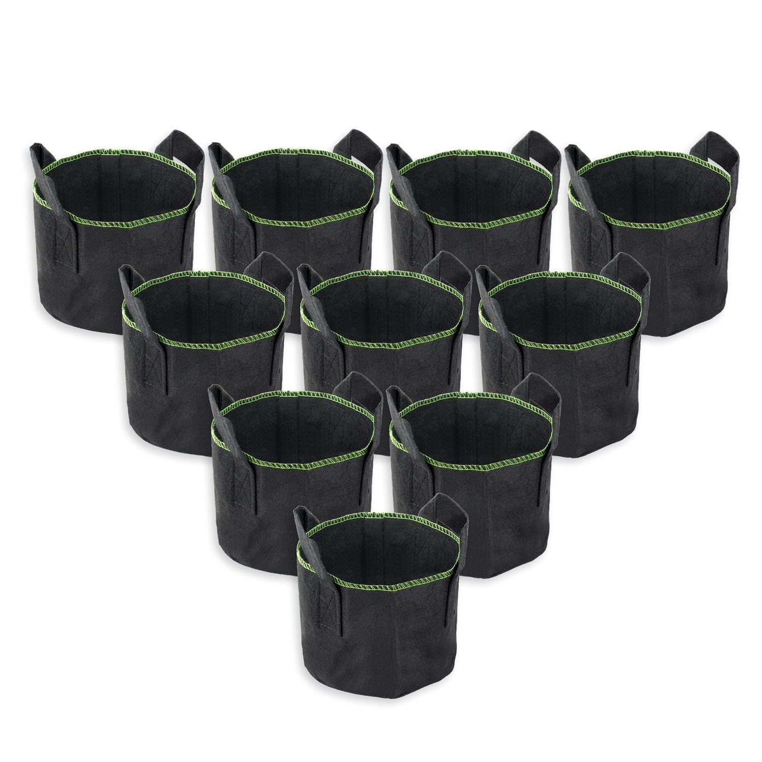 Schramm Pflanzkübel Schramm® 10 Stück Pflanzsäcke aus Filz 3,5 Liter Pflanzsack Garten Sack Vlies zum Bepflanzen Pflanzgefäß