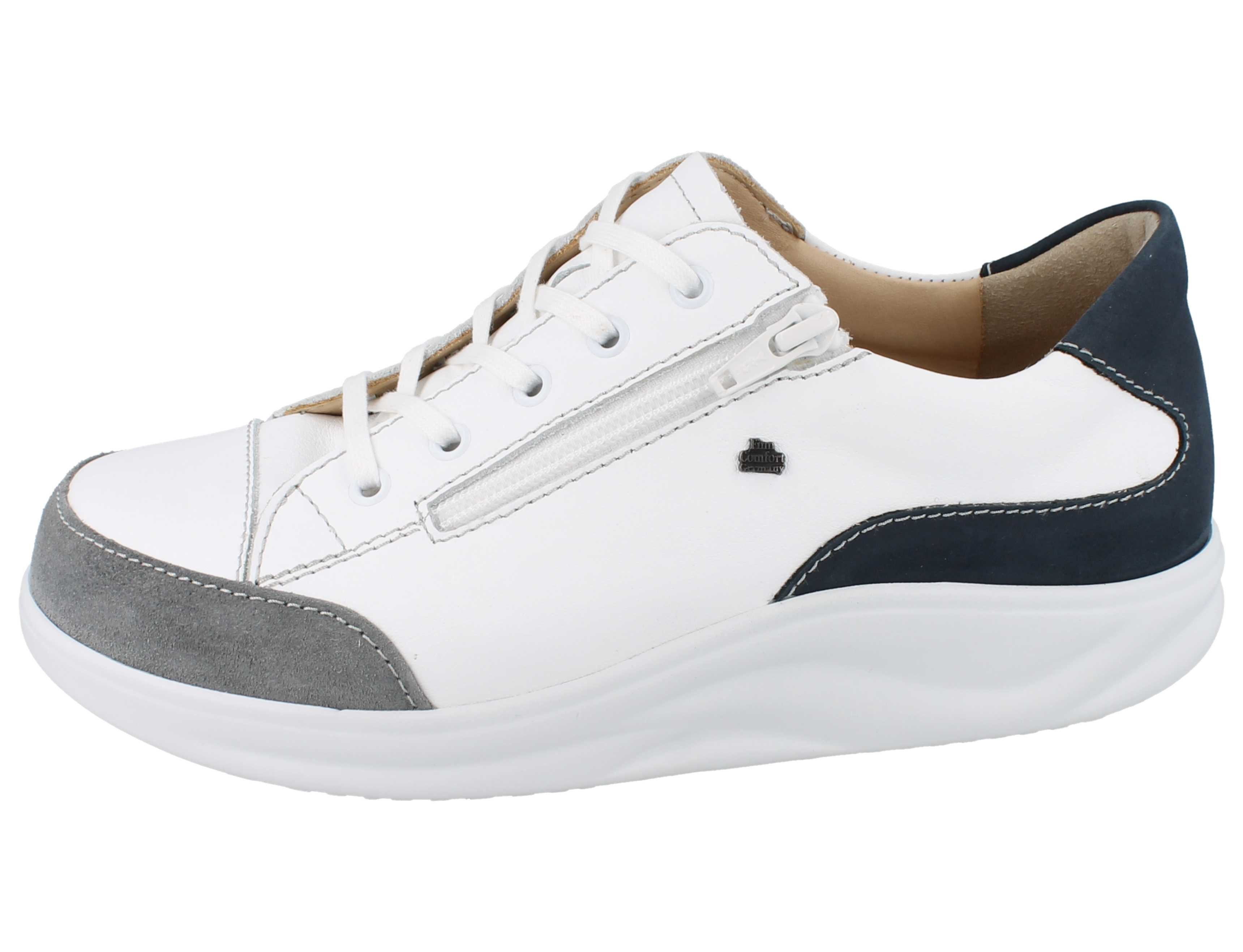 Finn Comfort FINN COMFORT FINNAMIC Hachiouji Damen Schnürschuhe weiss grau blau Schnürschuh Wechselfußbett
