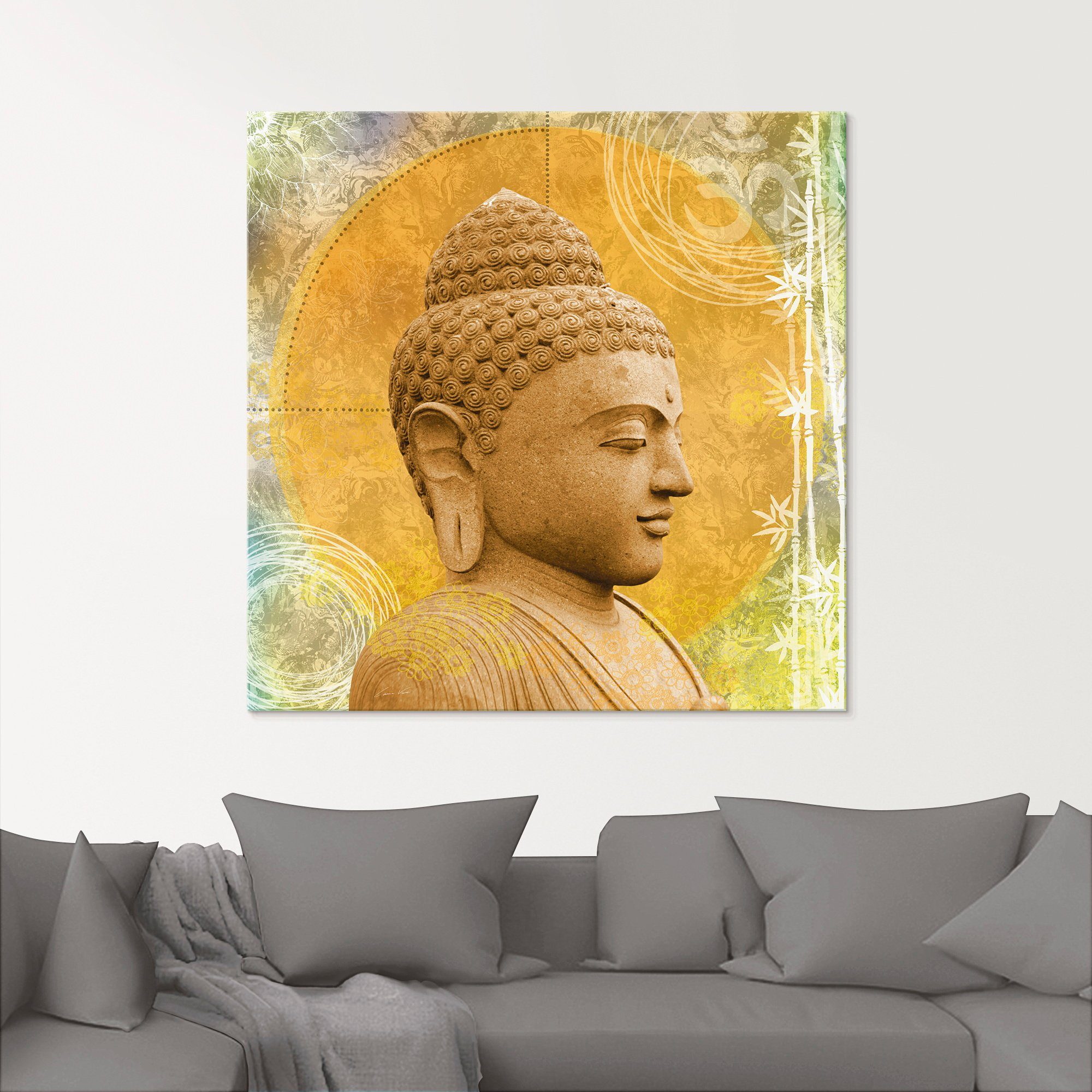 St), verschiedenen in Glasbild Spa (1 Artland Buddha Größen II,