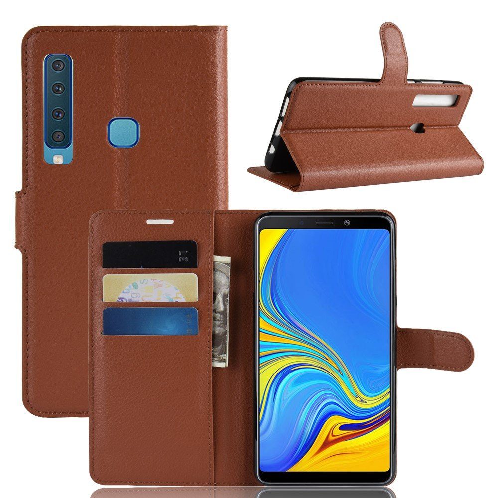 CoverKingz Handyhülle Hülle für Samsung Galaxy A9 (2018) Handyhülle Flip  Case Cover Handy Tasche Braun