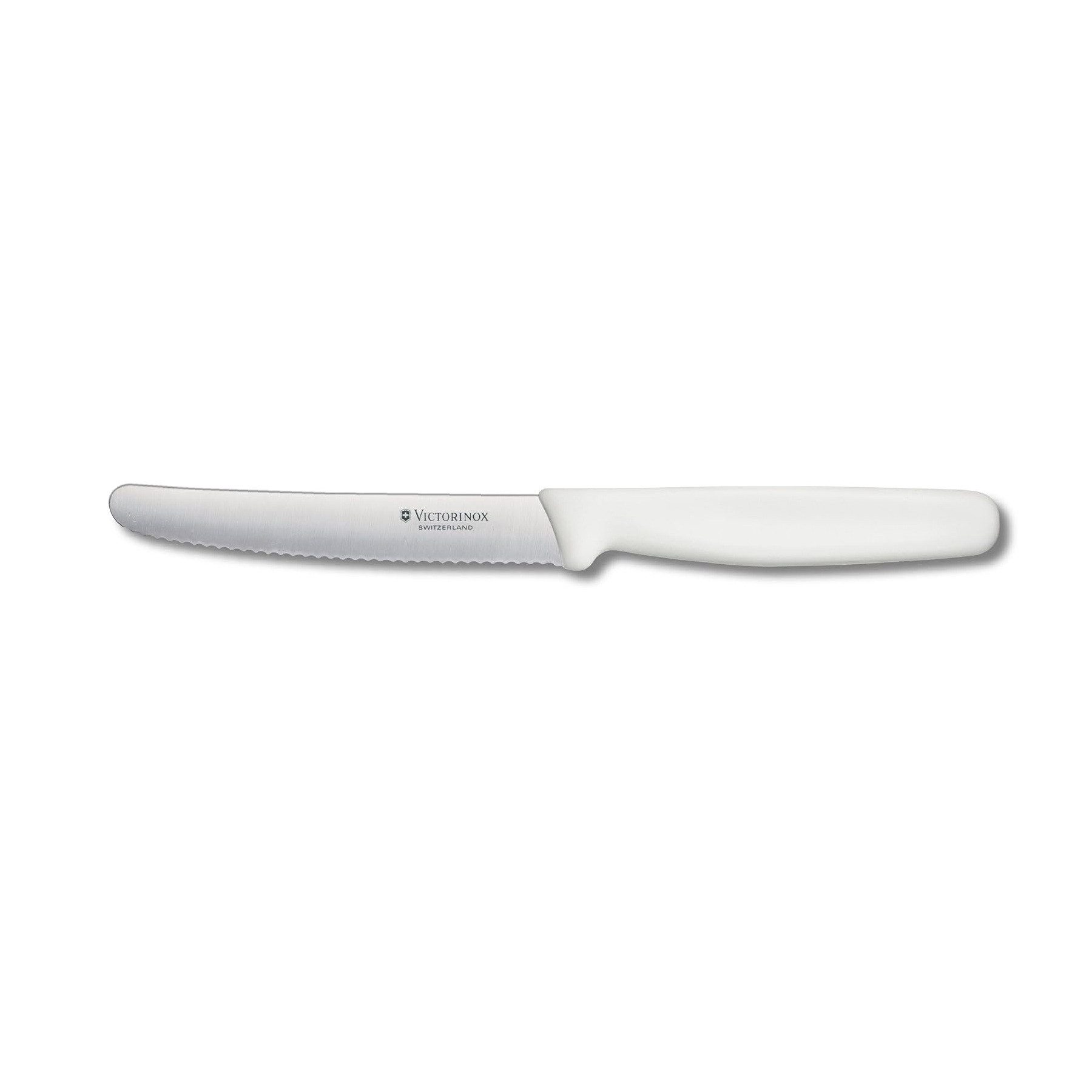 Victorinox Tafelmesser Tomatenmesser - Tafelmesser 1 Stück, Länge 11 cm, Nylon weiß (1 Stück), Ergonomischer Griff, ideal für Tomaten und andere weiche Früchte