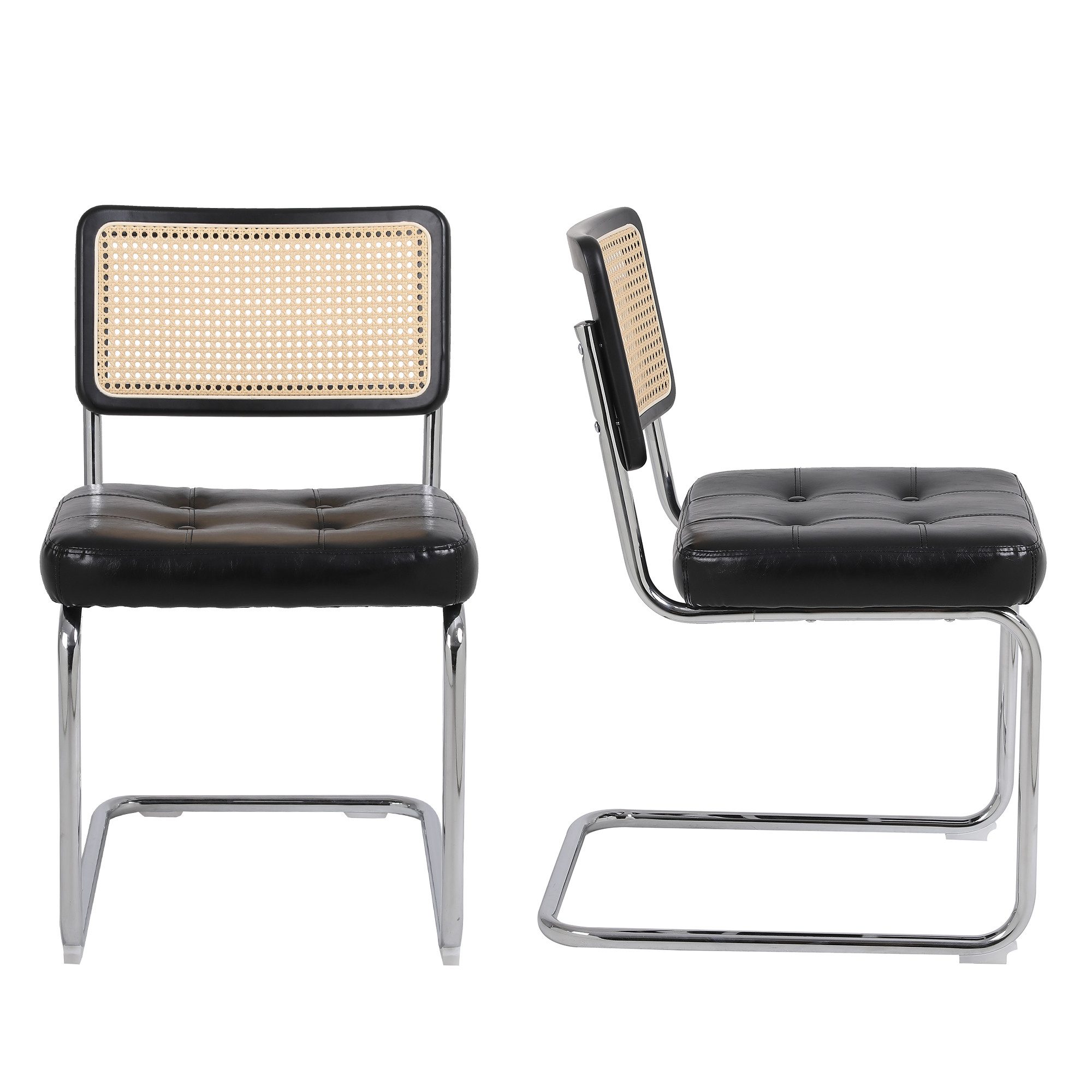 MODFU Esszimmerstuhl Moderne Rattan Esszimmerstühle,Polsterstuhl,Küchenstuh günstig online kaufen