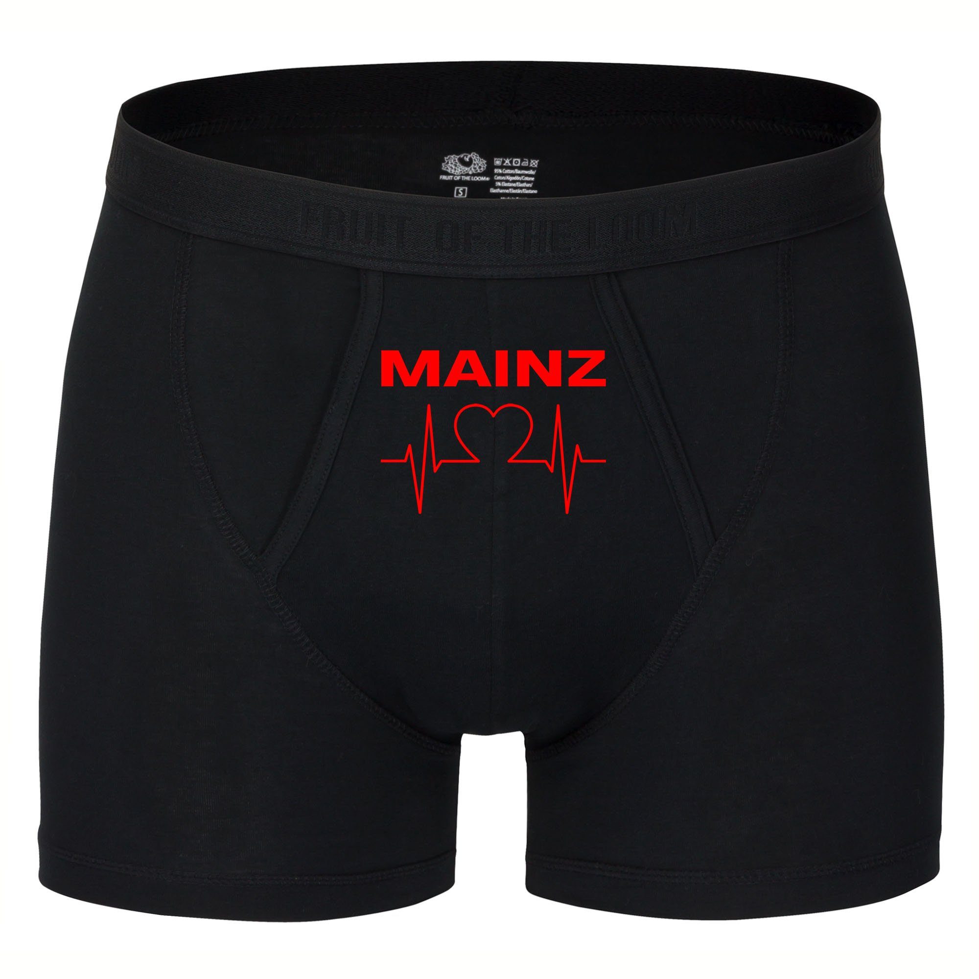 multifanshop Boxershorts Mainz - Herzschlag - Unterwäsche