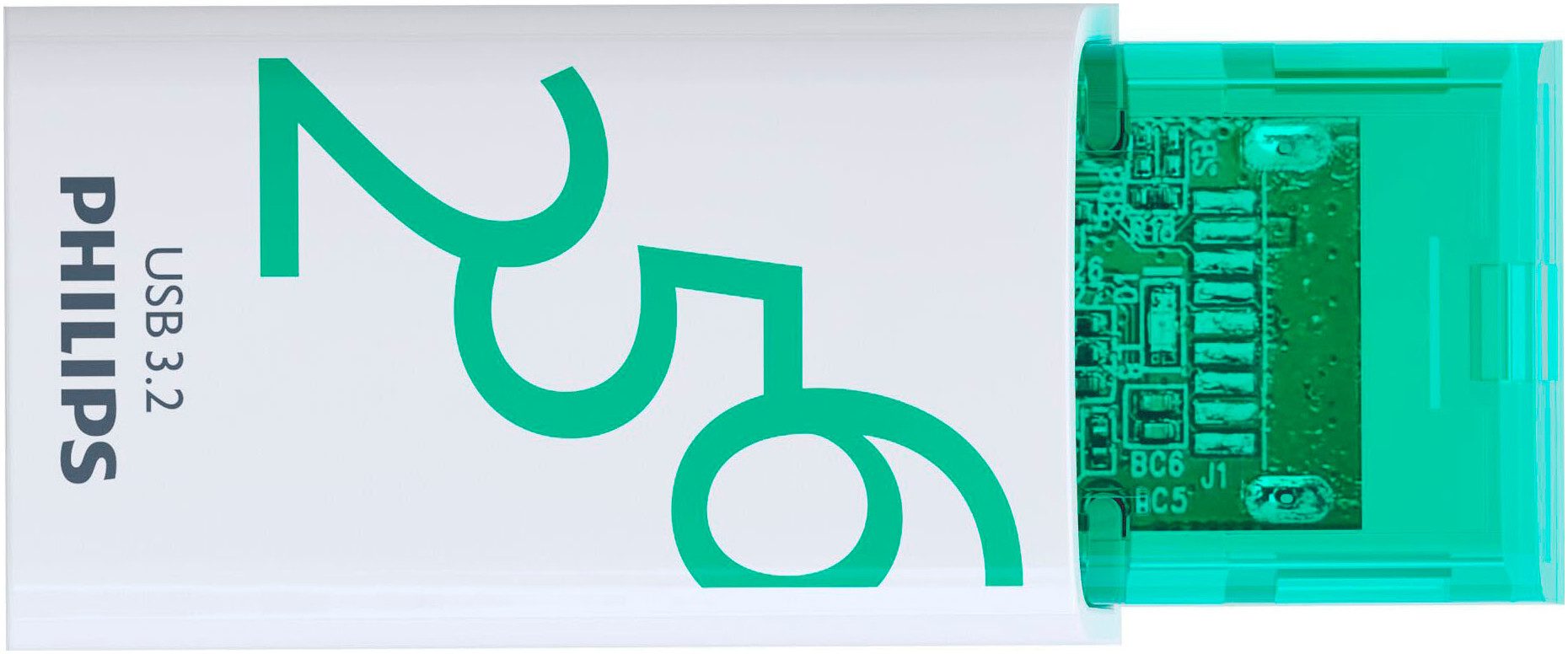 Philips Flash Drive Click 256GB USB-C 3.2 Gen 1 USB-Stick (USB 3.2, Lesegeschwindigkeit 120 MB/s)