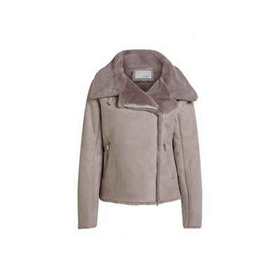 Oui Outdoorjacke taupe regular fit (1-St)