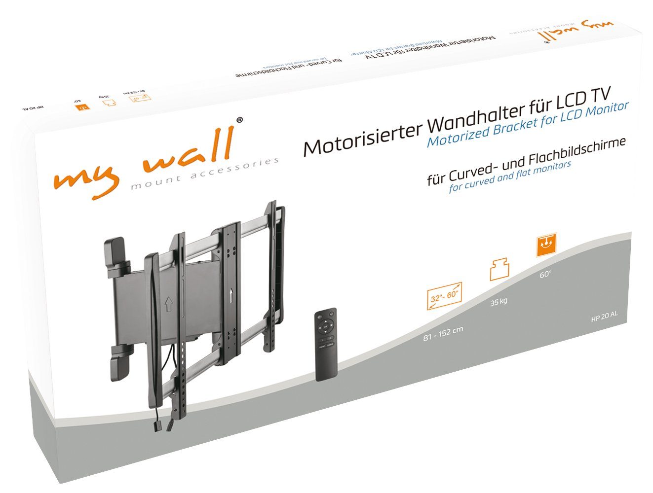 my wall My Wall 35 60 152 cm), Belastung: Bildschirme für 32 HP20A TV-Wandhalterung kg (81 - 