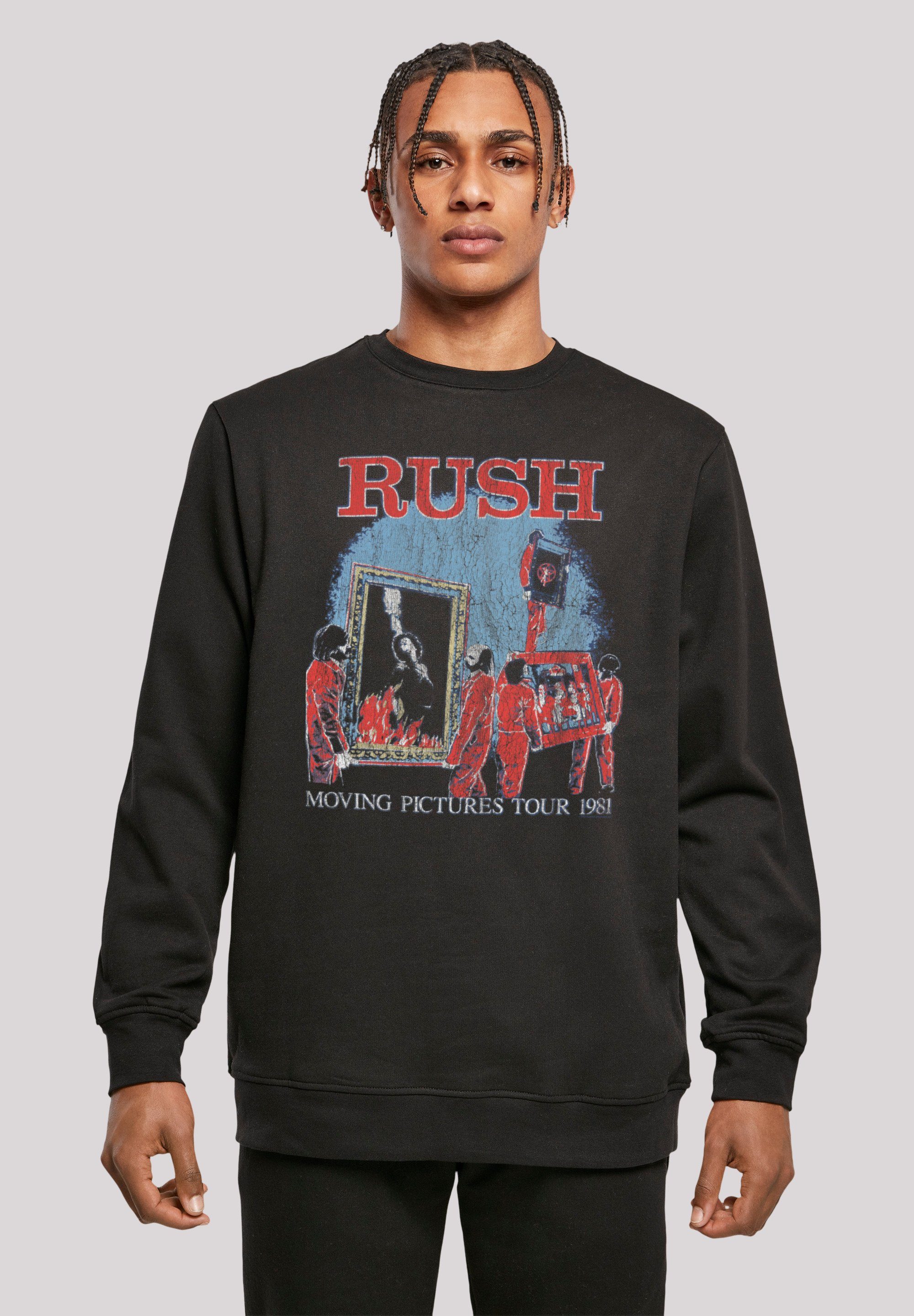 F4NT4STIC Sweatshirt Rush Rock Band Moving Pictures Tour Premium Qualität,  Bequemer Schnitt mit entspanntem Tragekomfort