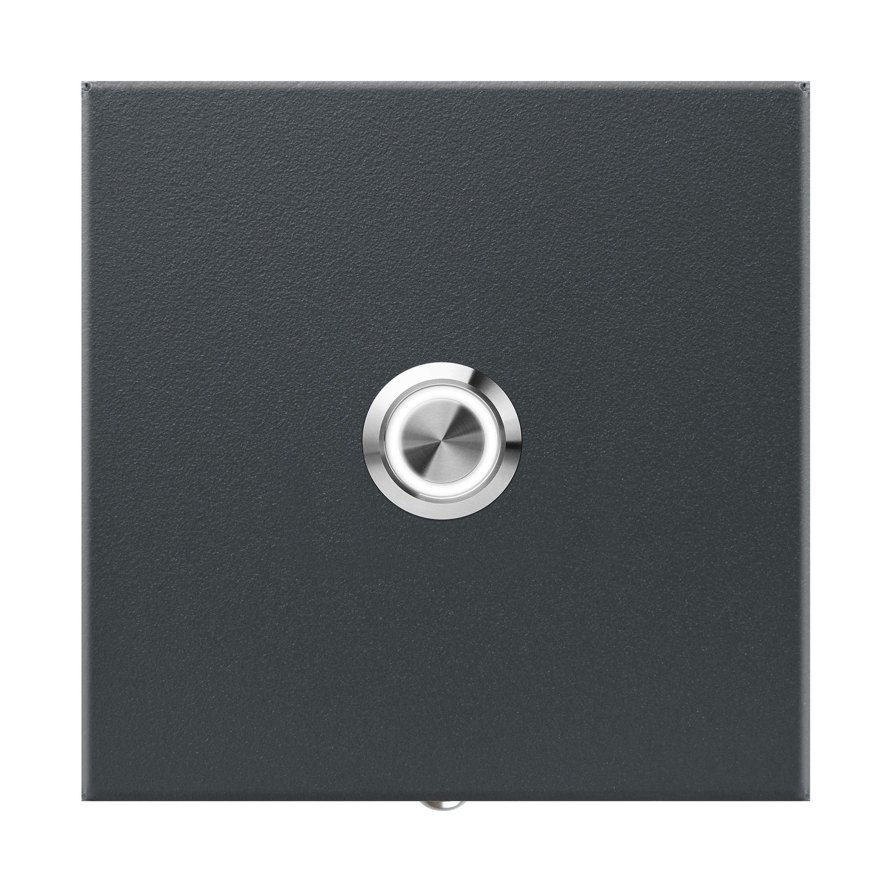 7016) MOCAVI anthrazit-grau 605 V4A-Edelstahl, LED-Klingel RING (RAL MOCAVI Türklingel quadratisch Aufputz aus groß,