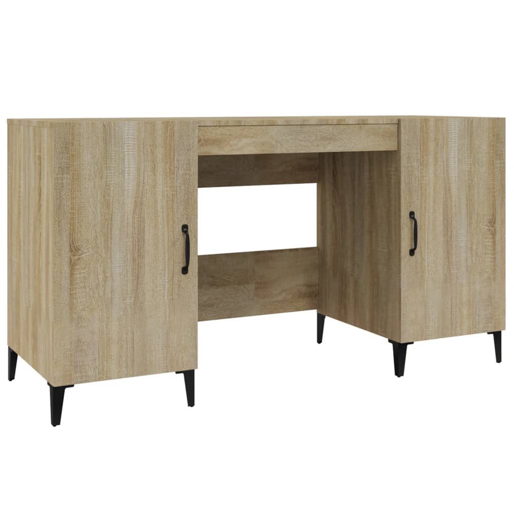 vidaXL Schreibtisch Schreibtisch Sonoma-Eiche 140x50x75 cm Holzwerkstoff günstig online kaufen