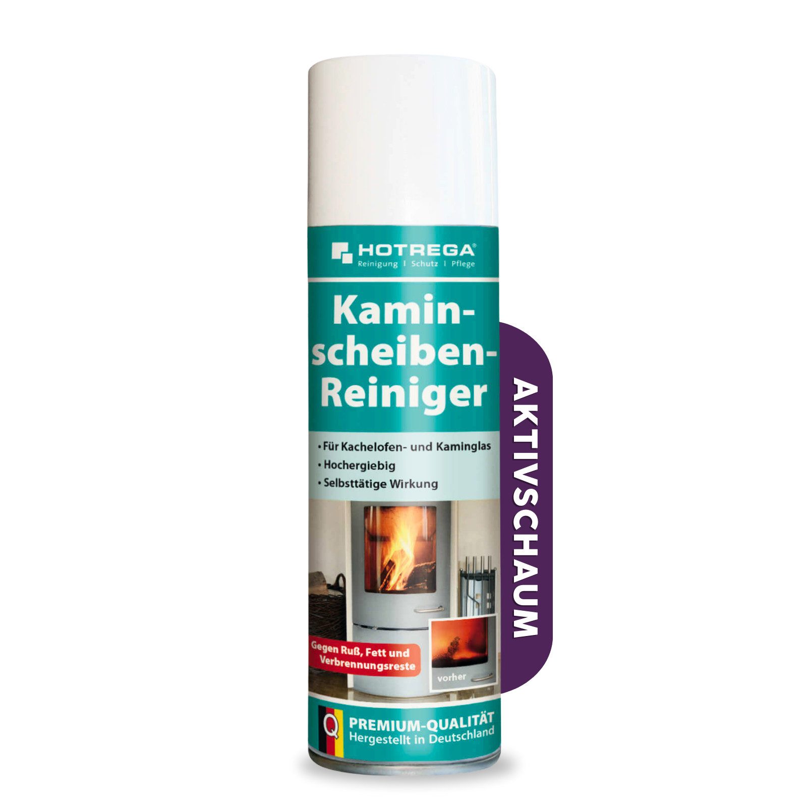 HOTREGA® Kaminscheibenreiniger, Ofenreiniger, Rußentferner, Glasreiniger Scheibenreiniger