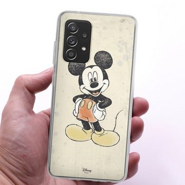 DeinDesign Handyhülle Offizielles Lizenzprodukt Mickey & Minnie Mouse Wasserfarbe, Samsung Galaxy A52 5G Silikon Hülle Bumper Case Handy Schutzhülle
