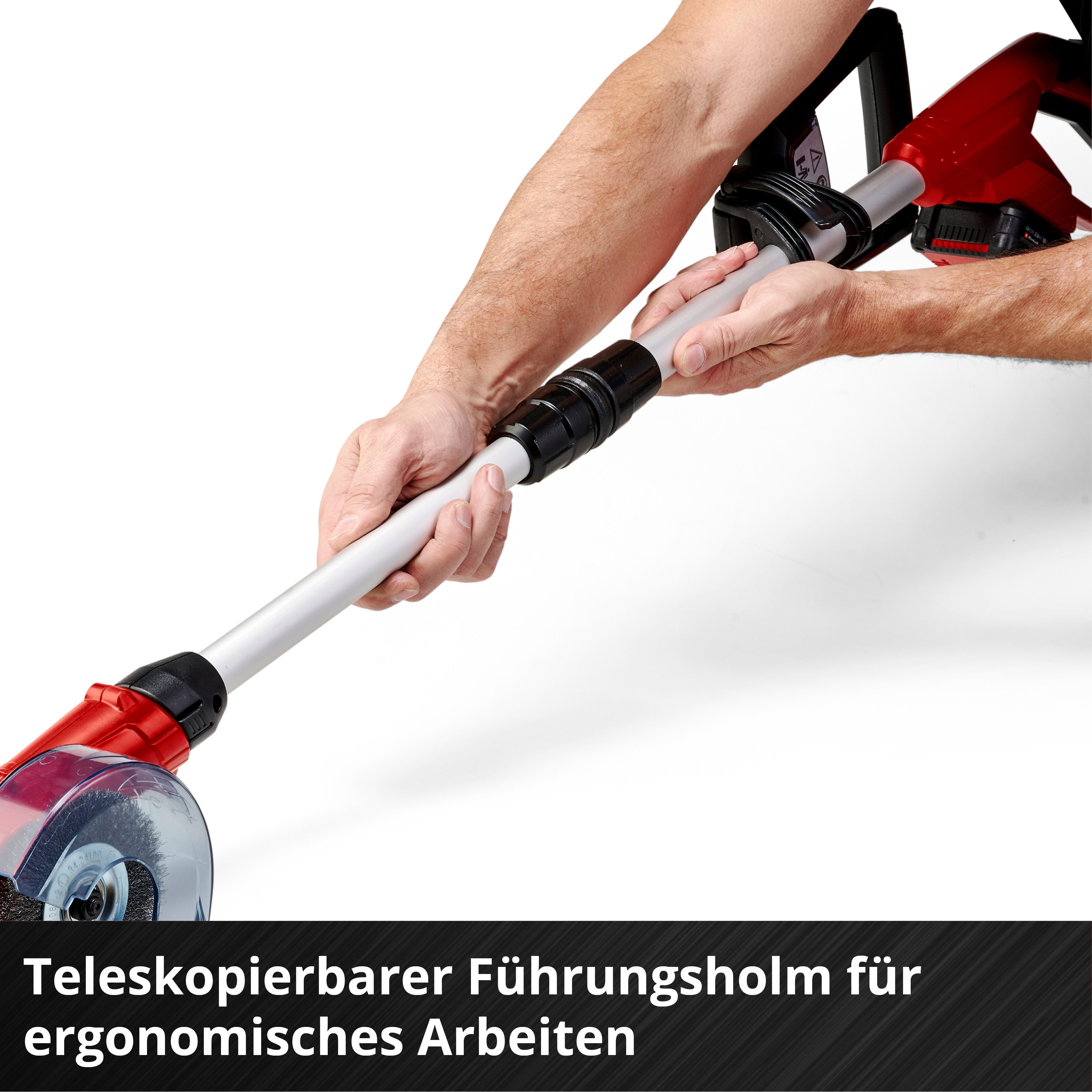 Einhell Akku-Fugenbürste GC-CC 18 Li Kit, 10 cm Bürstendurchmesser, inkl. Akku 18V/2,0 Ah, Ladegerät, Stahl- und Nylonbürste – Bild 5 von 5