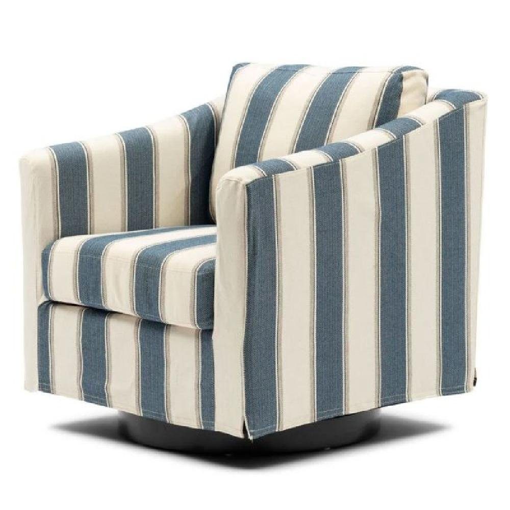 Rivièra Maison Кресла Кресла Moretta Swivel Armchair Blue Stripe drehbar