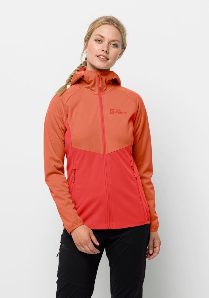 Jack Wolfskin Softshelljacke GO HIKE SOFTSHELL W tango-orange | Übergangsjacken