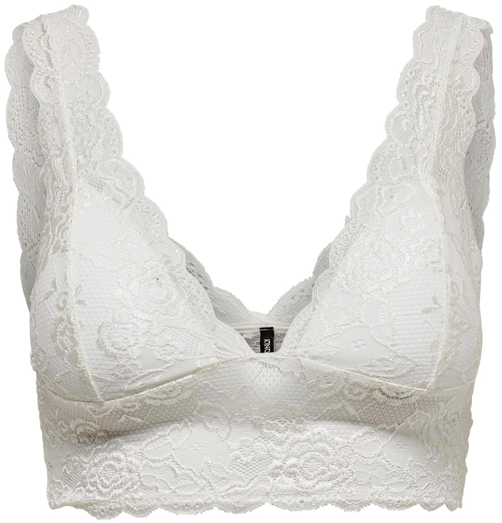 ONLY Spitzentop ONLCHLOE – Spitzen-Bra mit gepolsterten Cups und Stretch re günstig online kaufen