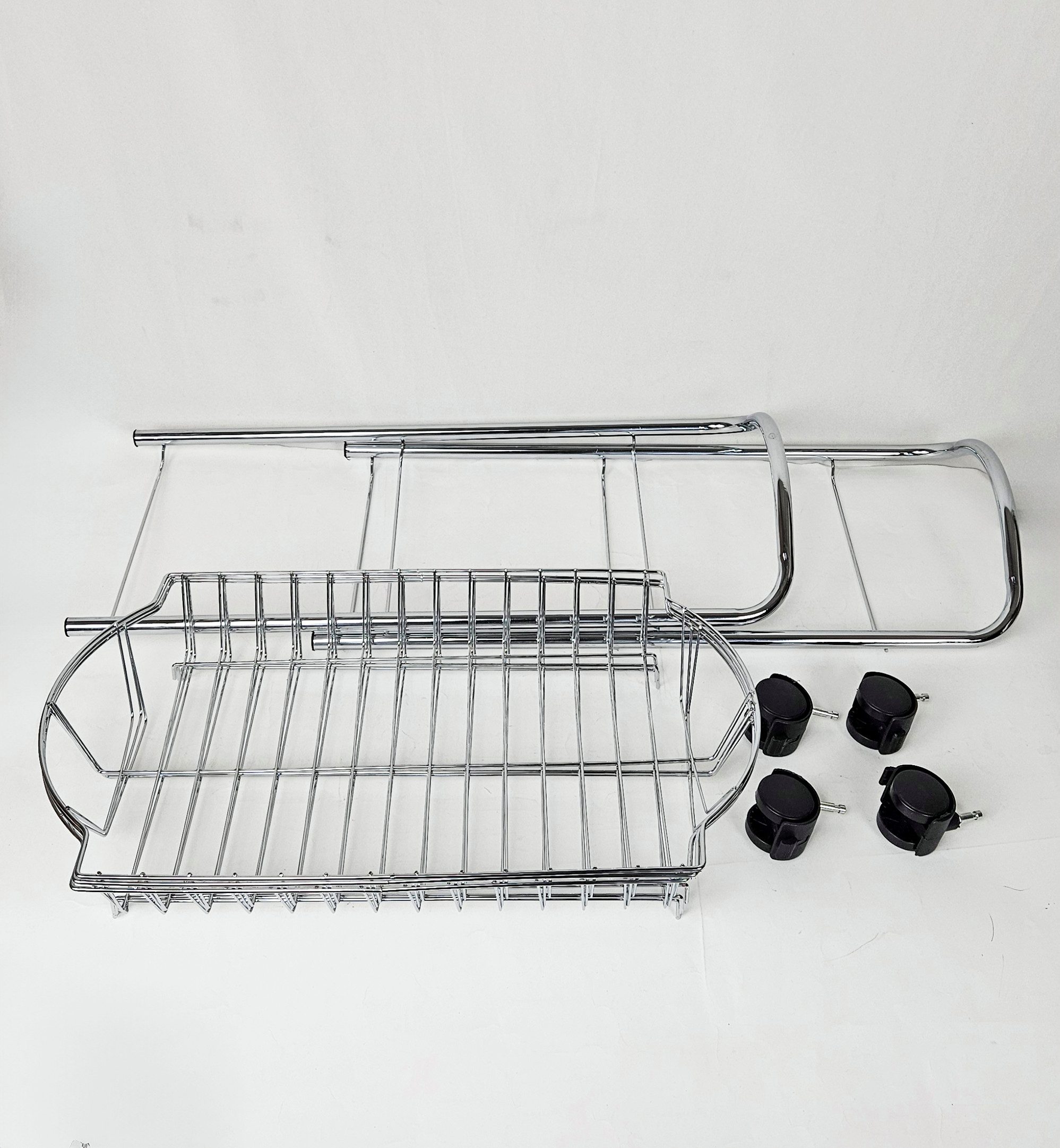 Yudu Küchenwagen Küchen- / Servierwagen 3 Schubkörbe/Gitterkörbe Chrom – Bild 4 von 5