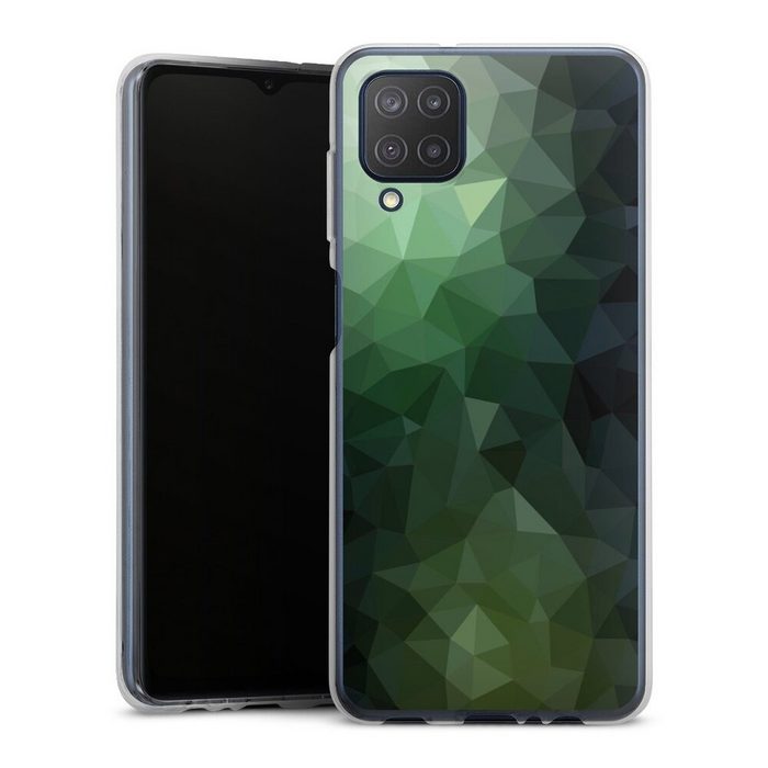 DeinDesign Handyhülle Tarnmuster Mosaik Geometric Polygonal Mosaic Green Samsung Galaxy M12 Silikon Hülle Bumper Case Handy Schutzhülle