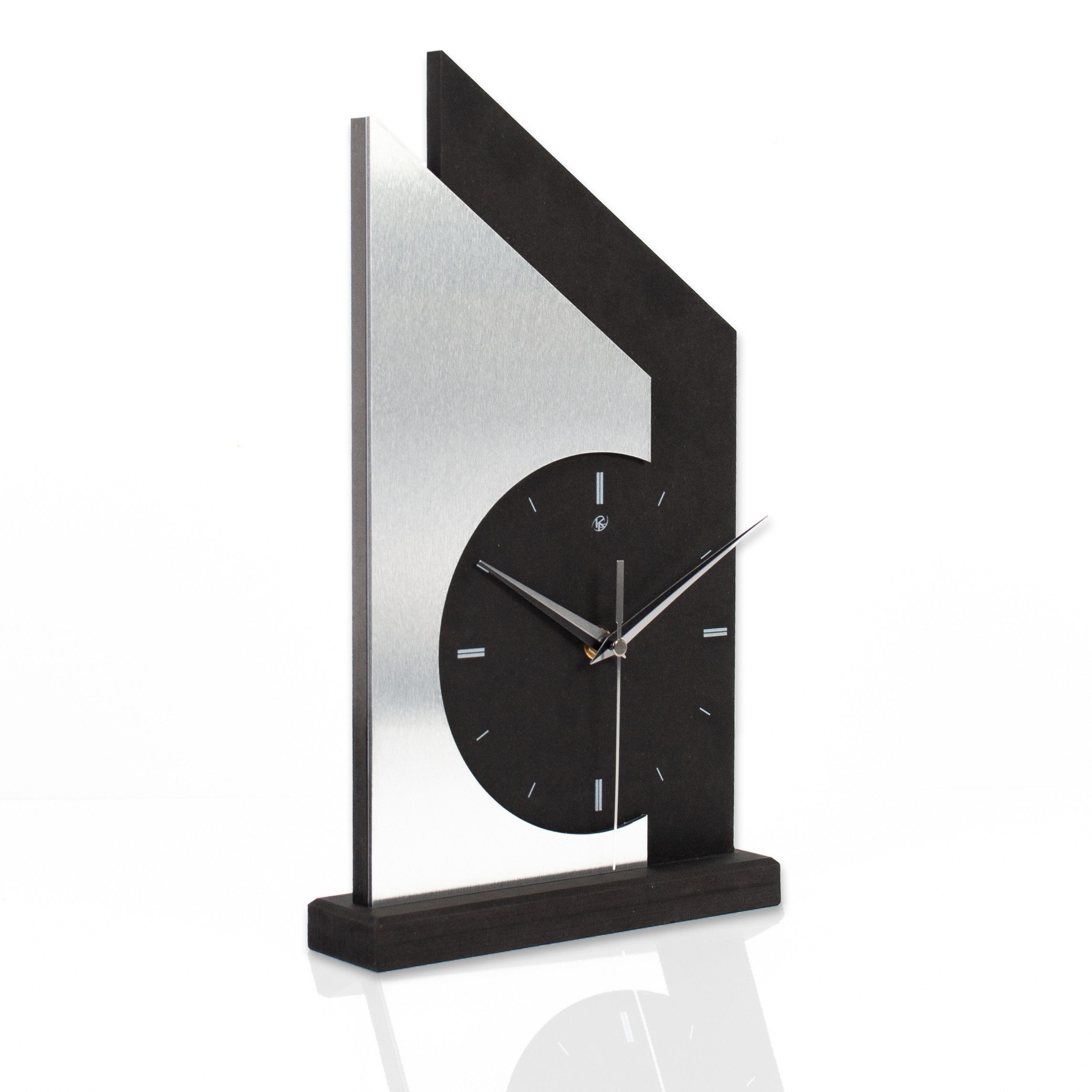 Kreative Feder Standuhr Standuhr „Skyscraper“ aus Holz, schwarze Tisch-Uhr günstig online kaufen