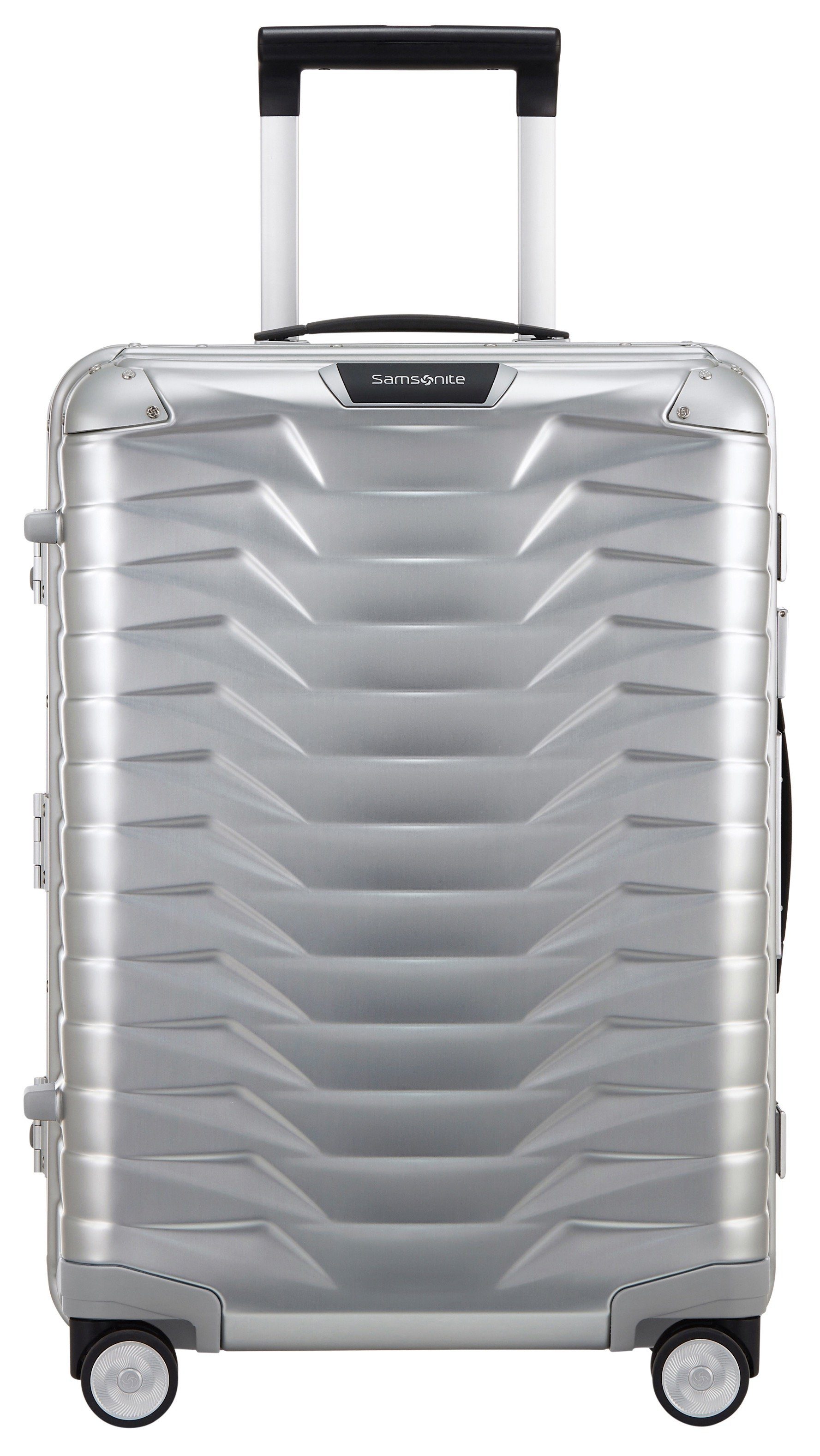 Samsonite Hartschalen-Trolley PROXIS ALU Spinner, 55 cm, 4 Rollen, Handgepäck-Koffer, Reisekoffer, Koffer, TSA-Zahlenschloss