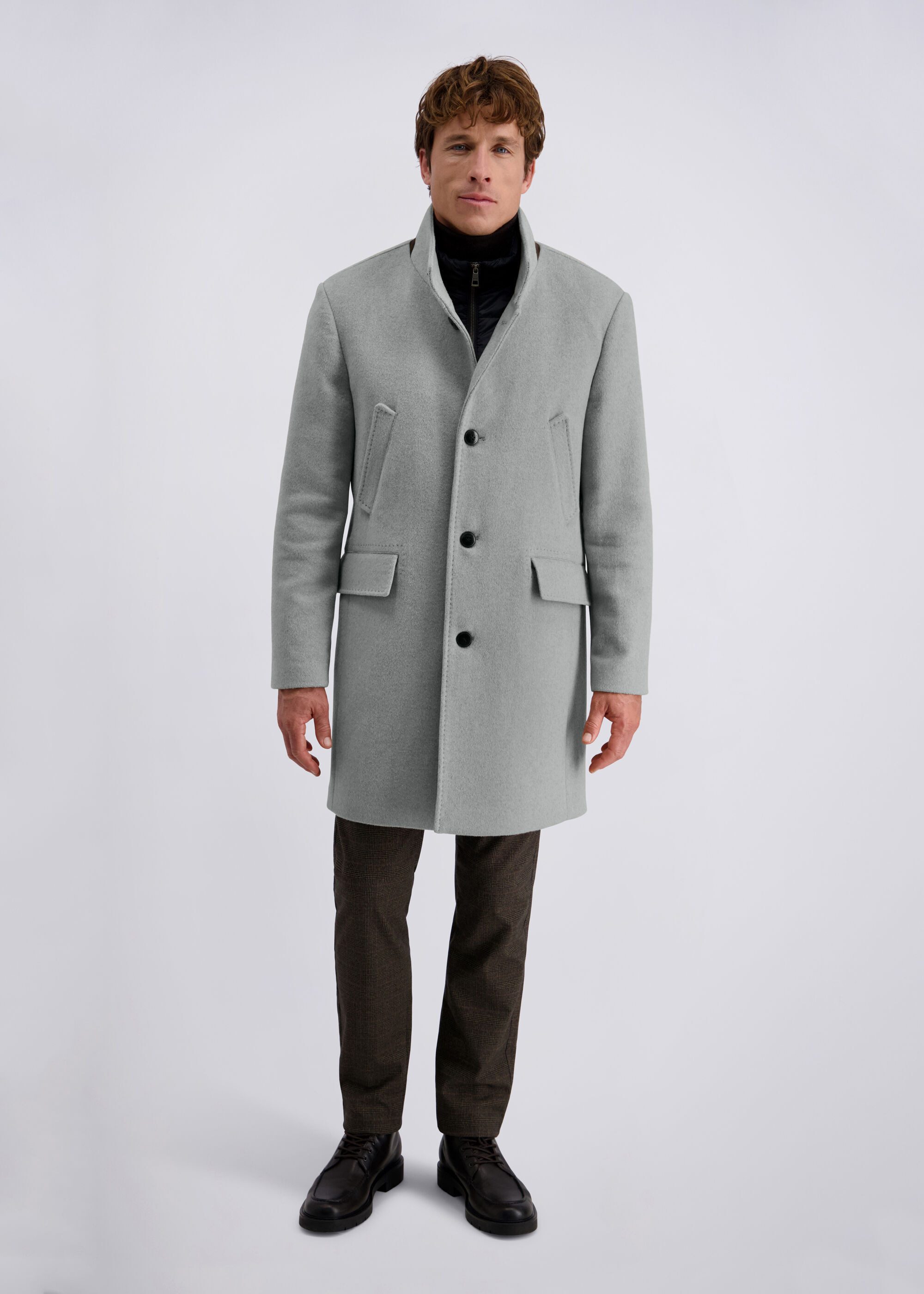 Pierre Cardin Langmantel mit hohem Kragen