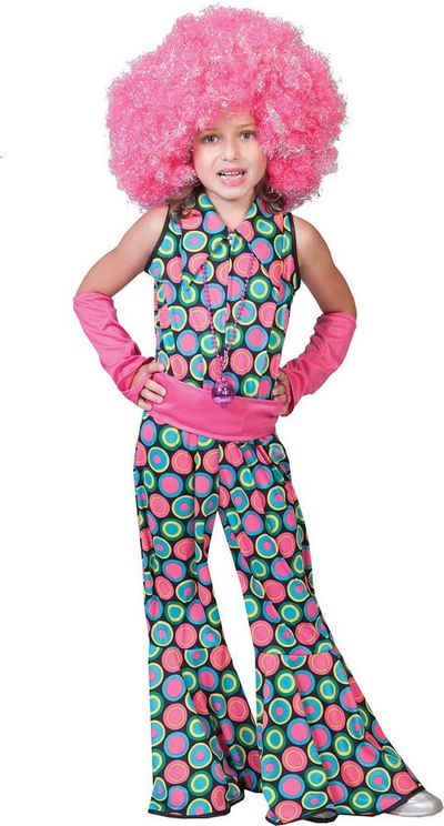 Funny Fashion Kostüm Hippie Retro Kostüm - Polka Dot Anzug für Mädchen