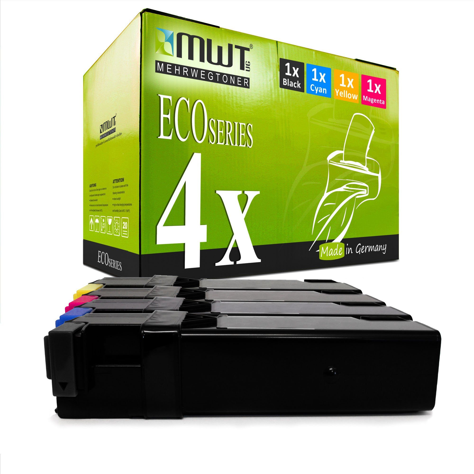 Toner im 4er WC Set 6505 Tonerkartusche 6500 Phaser Xerox Mehrwegtoner für