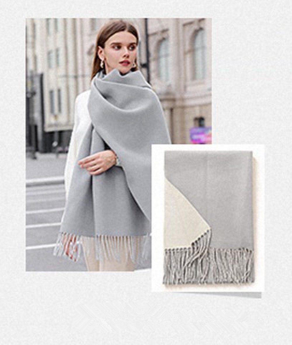 Farben gray01 Modeschal Qualität,Neuer Halstuch in Poncho XDeer Schal für Damen Geschenk Schal,kuschelweich,Winter Frauen verschiedenen Stil, Damen