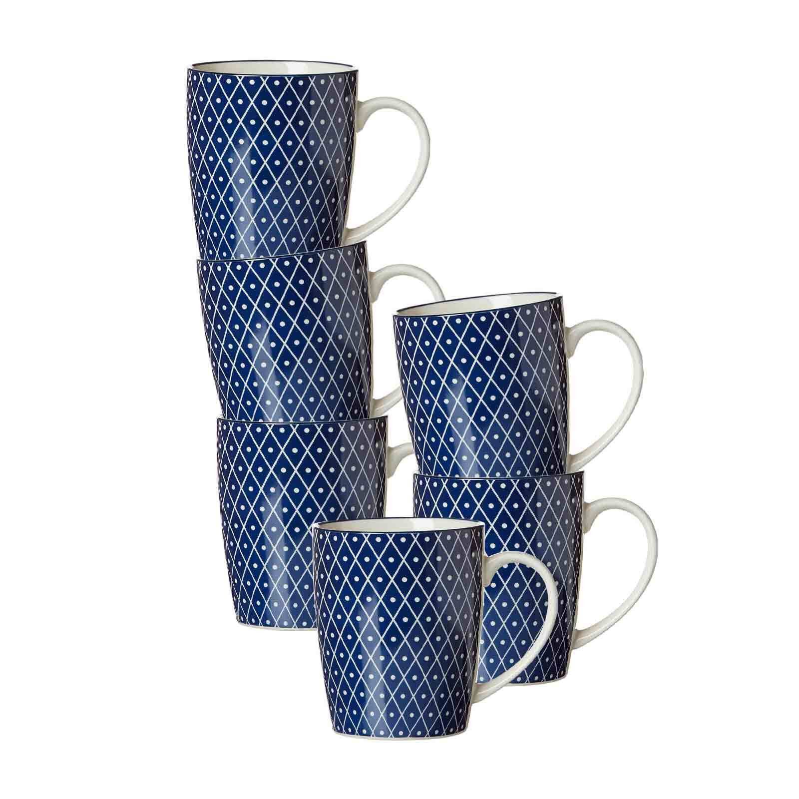 Ritzenhoff & Breker Becher Royal Reiko Henkelbecher 350 ml 6er Set, 6-tlg., Porzellan