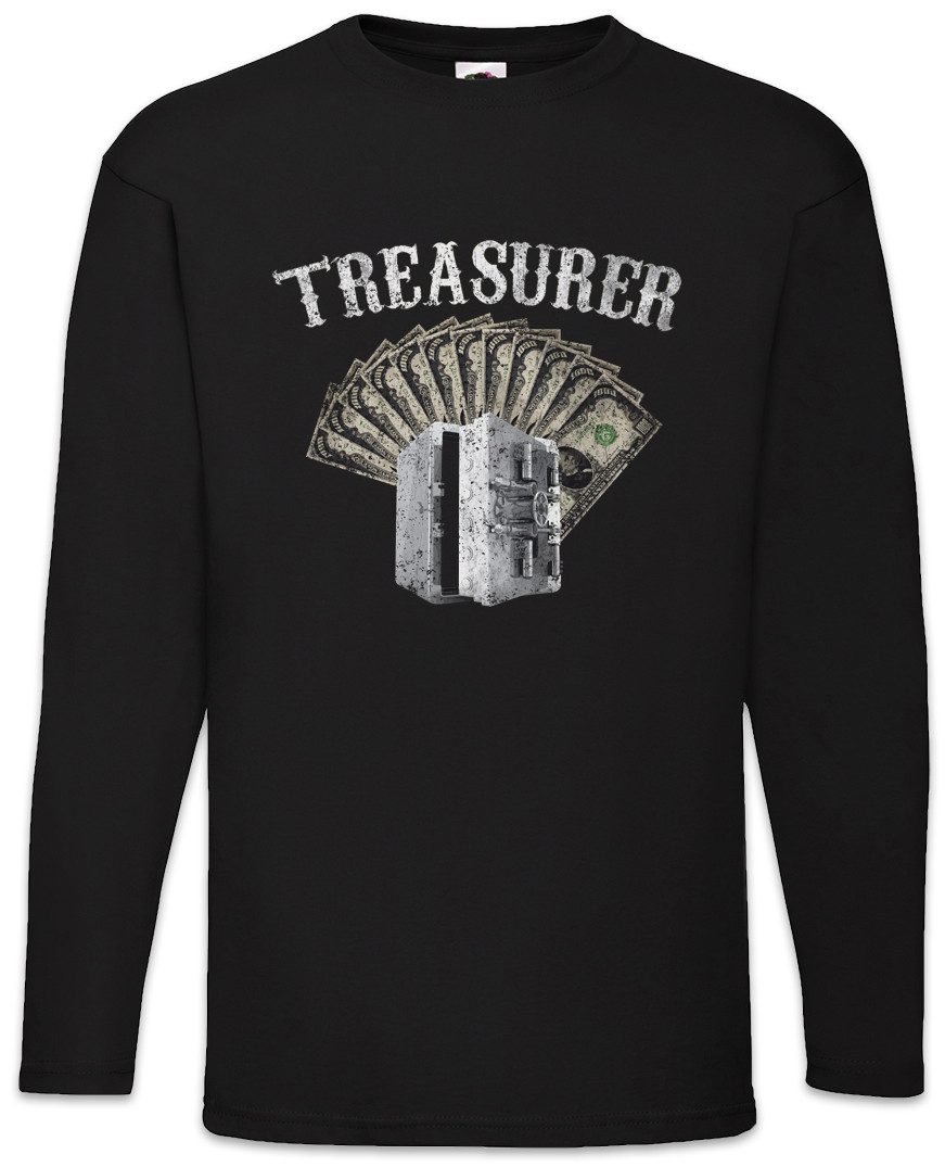 Langarmshirt Treasurer Patch Langarm T-Shirt Ride To Live Biker Rider MC Chopper