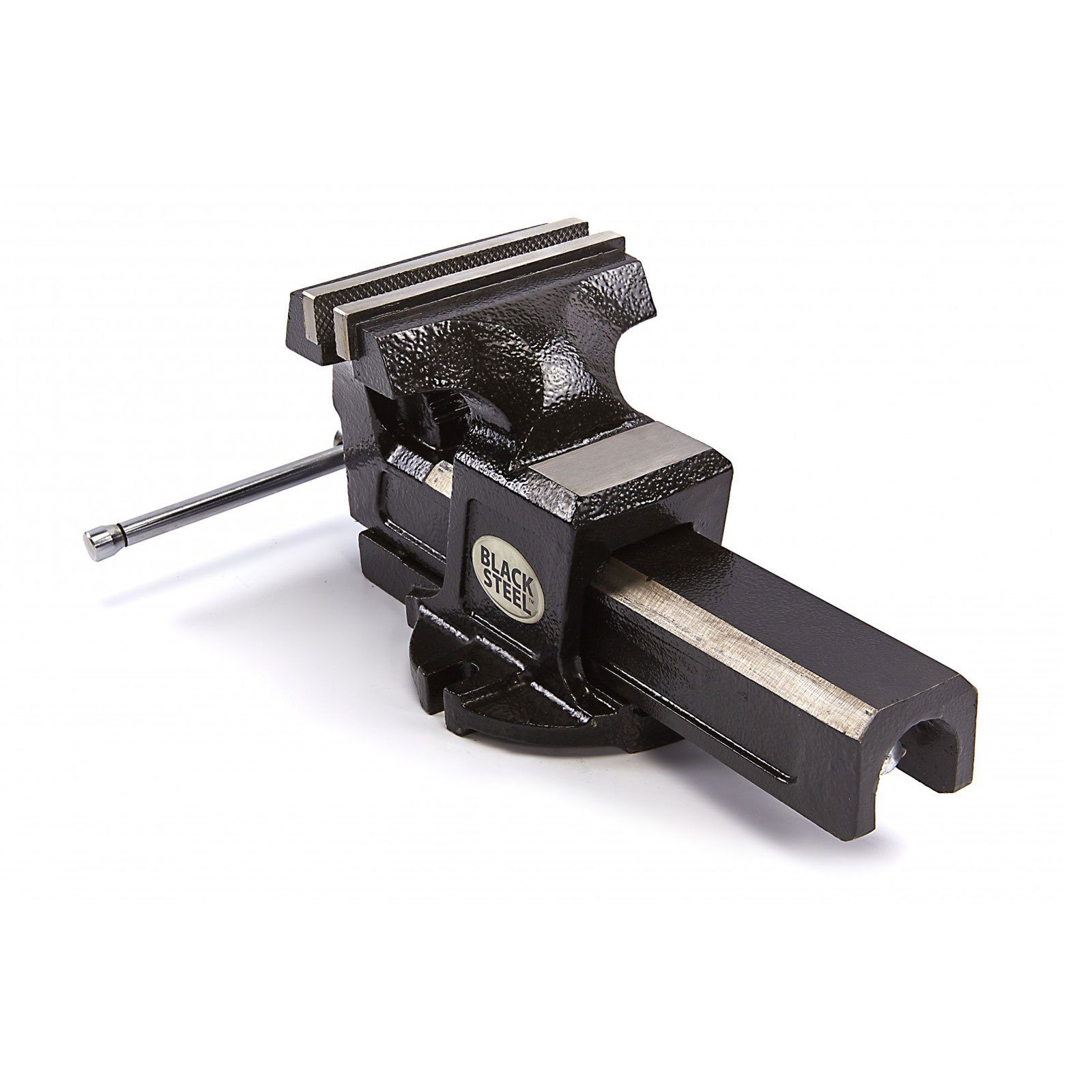 Weber GmbH Schraubstock Stahl-Schraubstock mit Rohrklemmung 200 mm, schwarz, Werkbankschraubstock feststehend