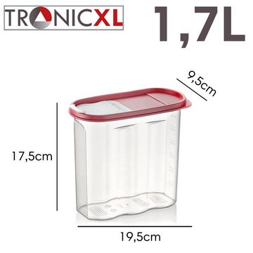 TronicXL Vorratsdose Set 3 Stück Vorratsbehälter Schüttdose Schüttdosen Frischhaltedosen, Kunststoff, (stapelbar), Made in Europa