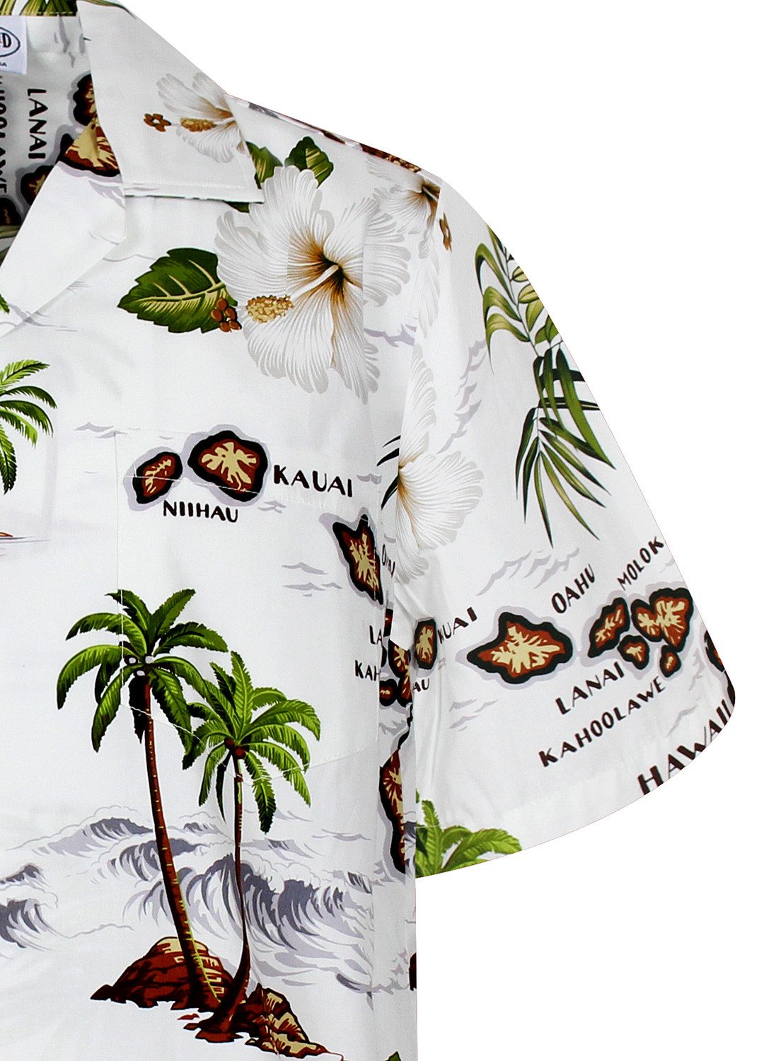 Pacific Legend Hawaiihemd Island Original Hawaiihemd mit 100% Kokosnuss-Knöpfen