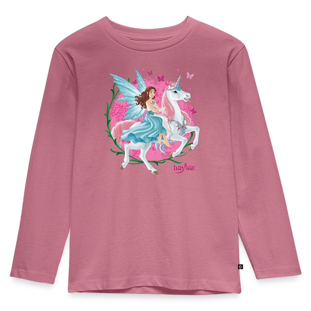 Spreadshirt T-Shirt Schleich Bayala Elfe Eyela mit Einhorn Kinder Premium Langarmshirt (1-tlg)