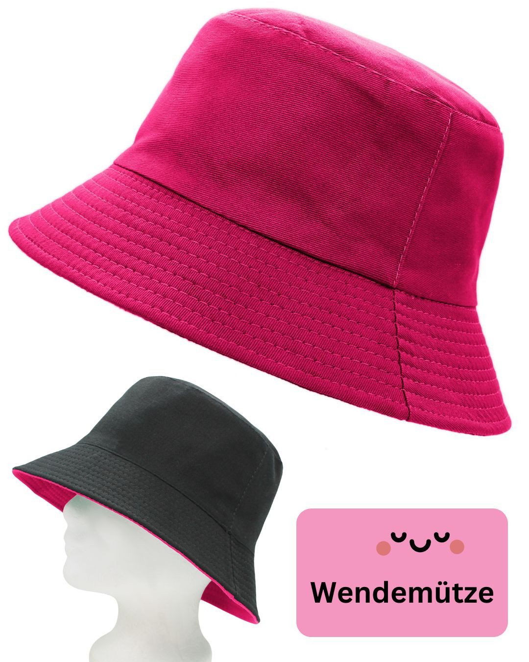 dy_mode Fischerhut Unisex Bucket Hat Herren Anglerhut Fischerhut Damen Mütze Wendemütze Wende Mütze
