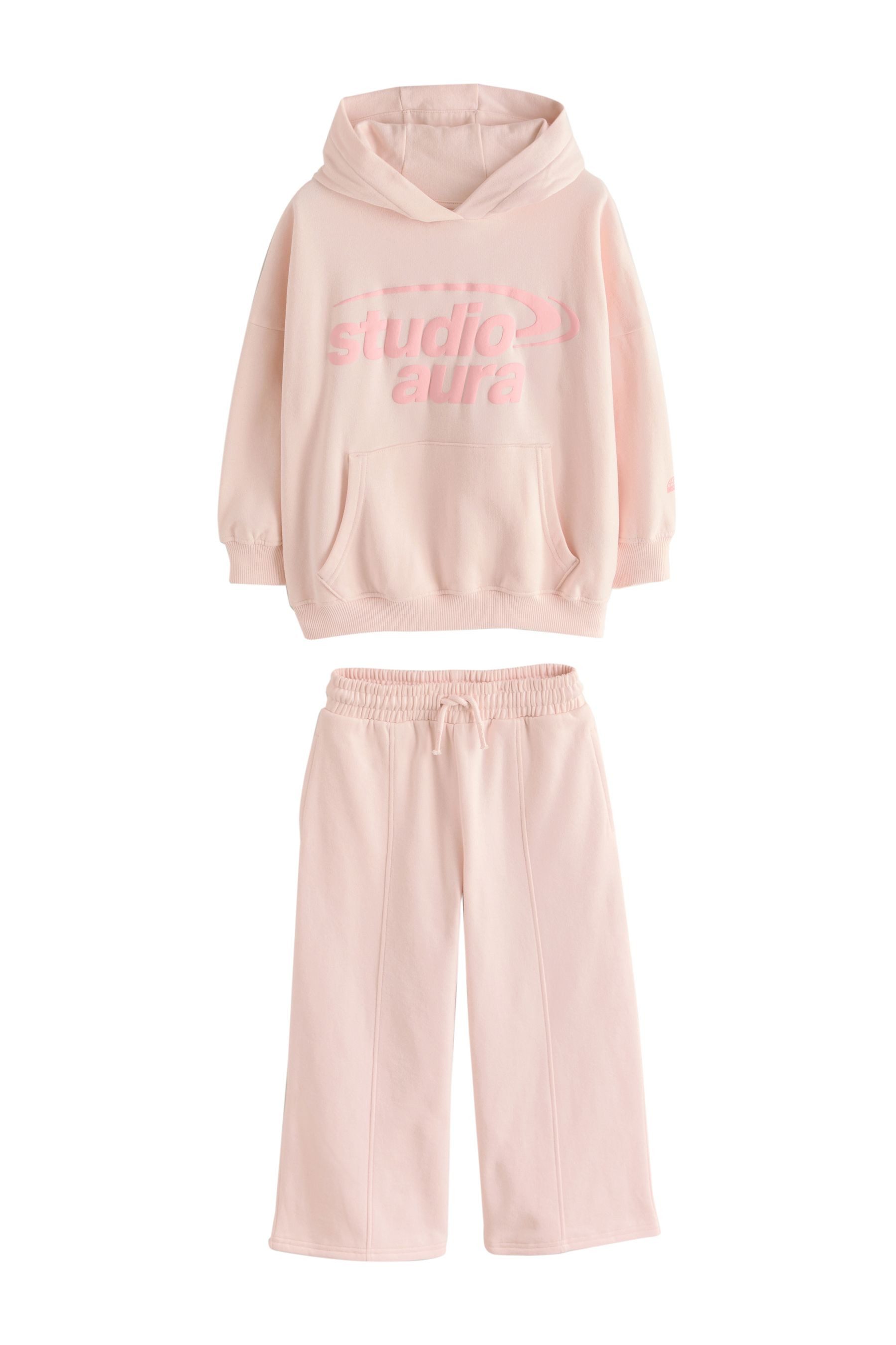 Next Sweatanzug Hoodie und Jogginghose mit weitem Bein im Set (2-tlg)
