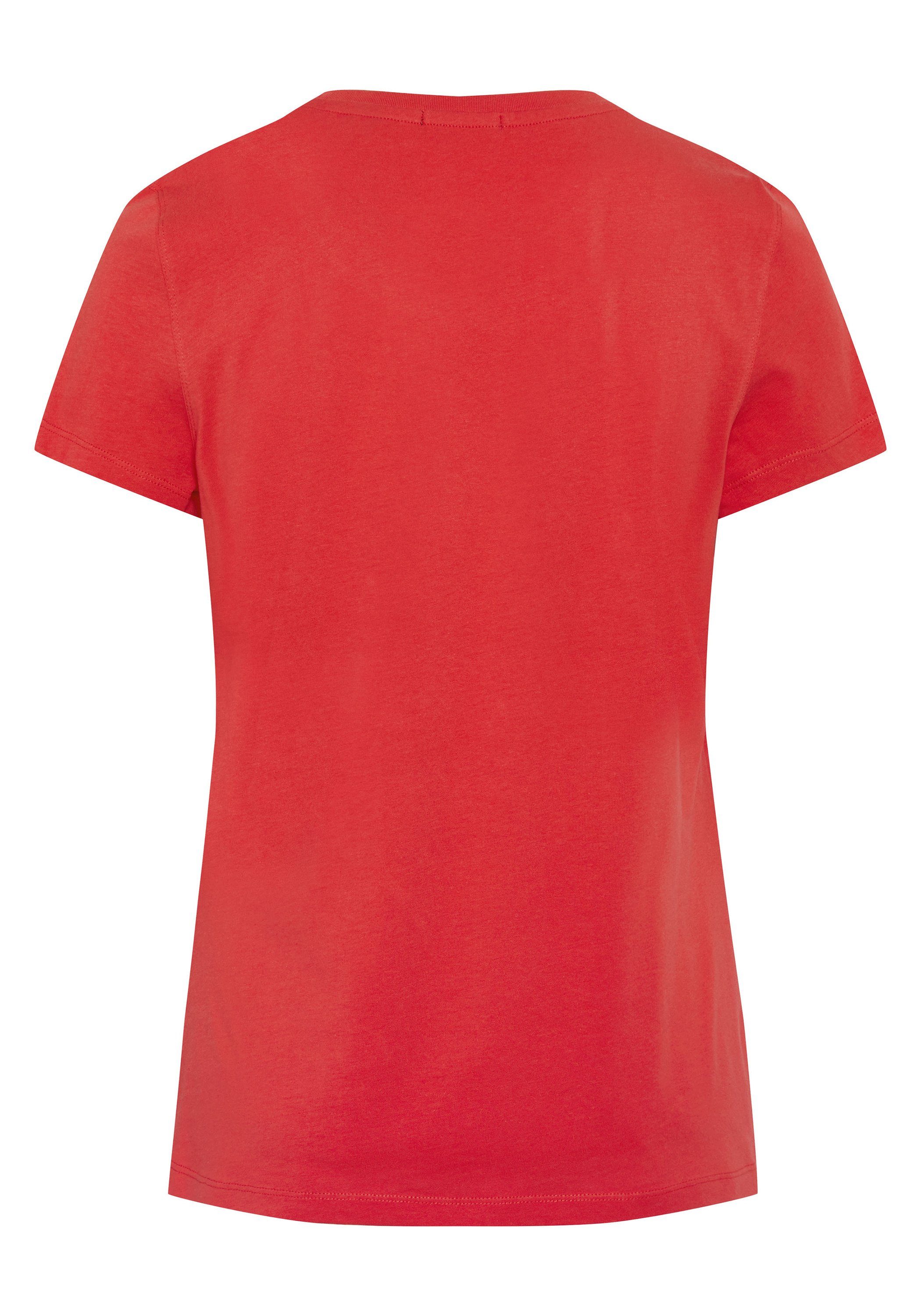 Chiemsee Print-Shirt T-Shirt 17-1663 mit Multicolour-Logo Bittersweet 1 flauschigem