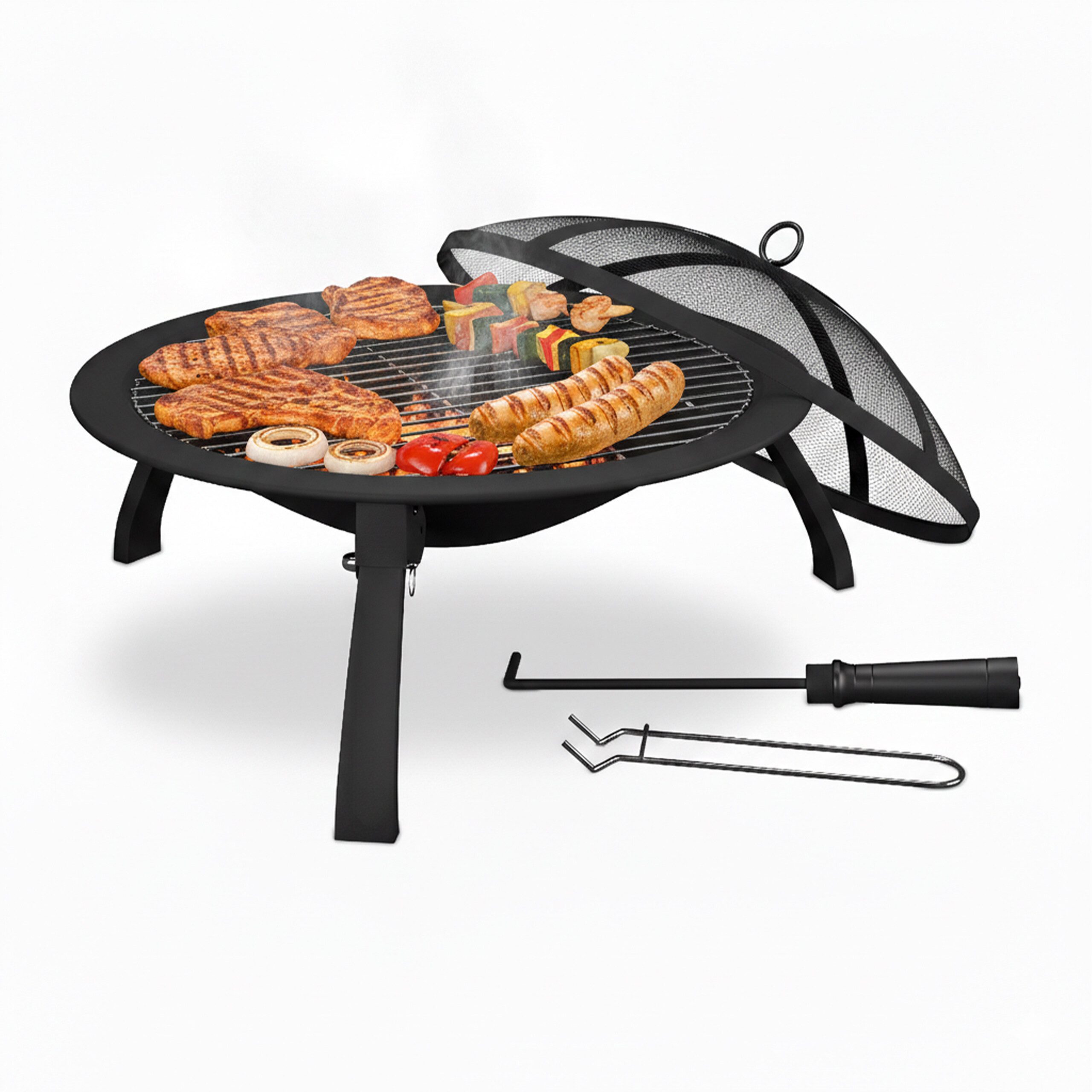 relaxdays Feuerschale mit Grillrost günstig online kaufen