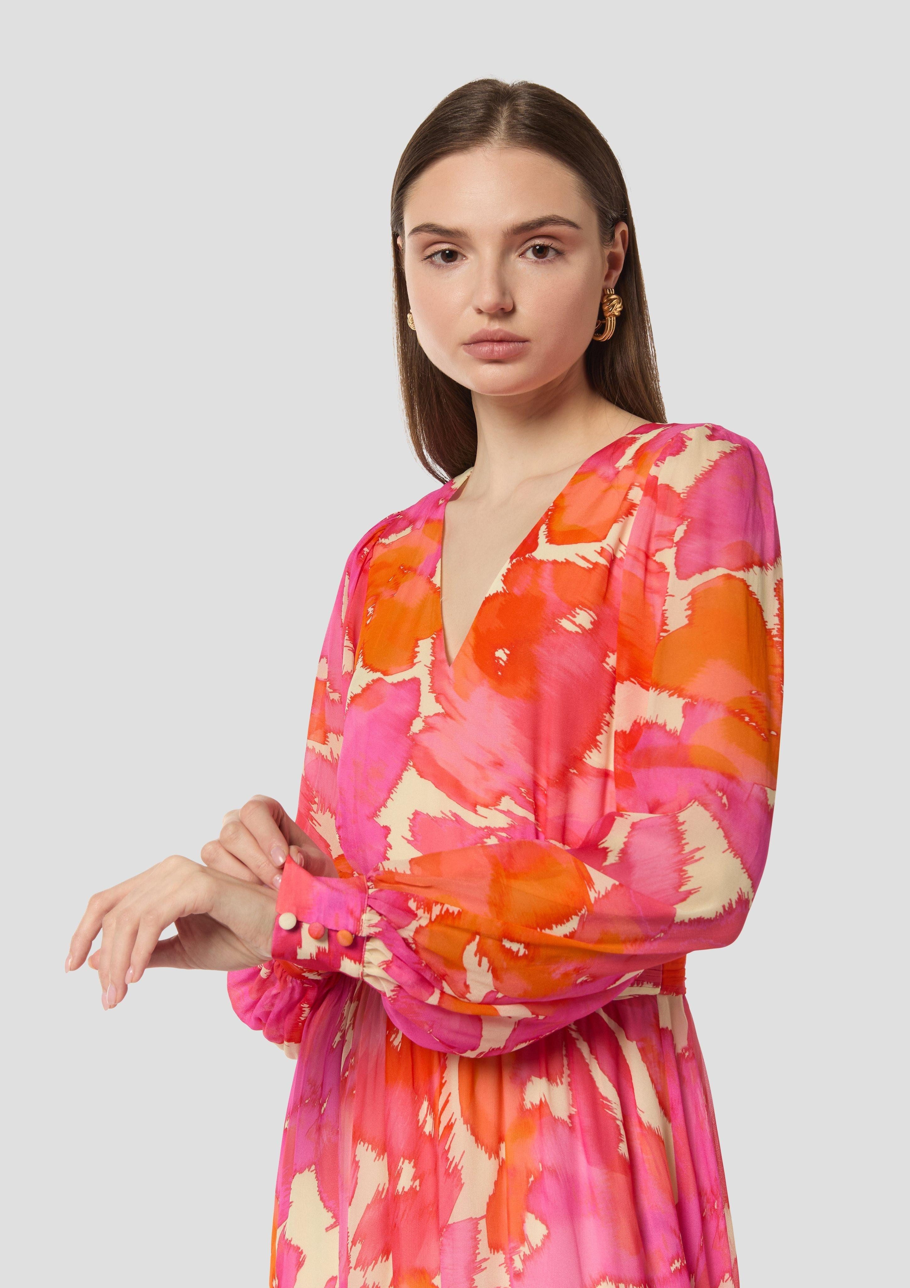 Comma Maxikleid Maxikleid aus Chiffon günstig online kaufen