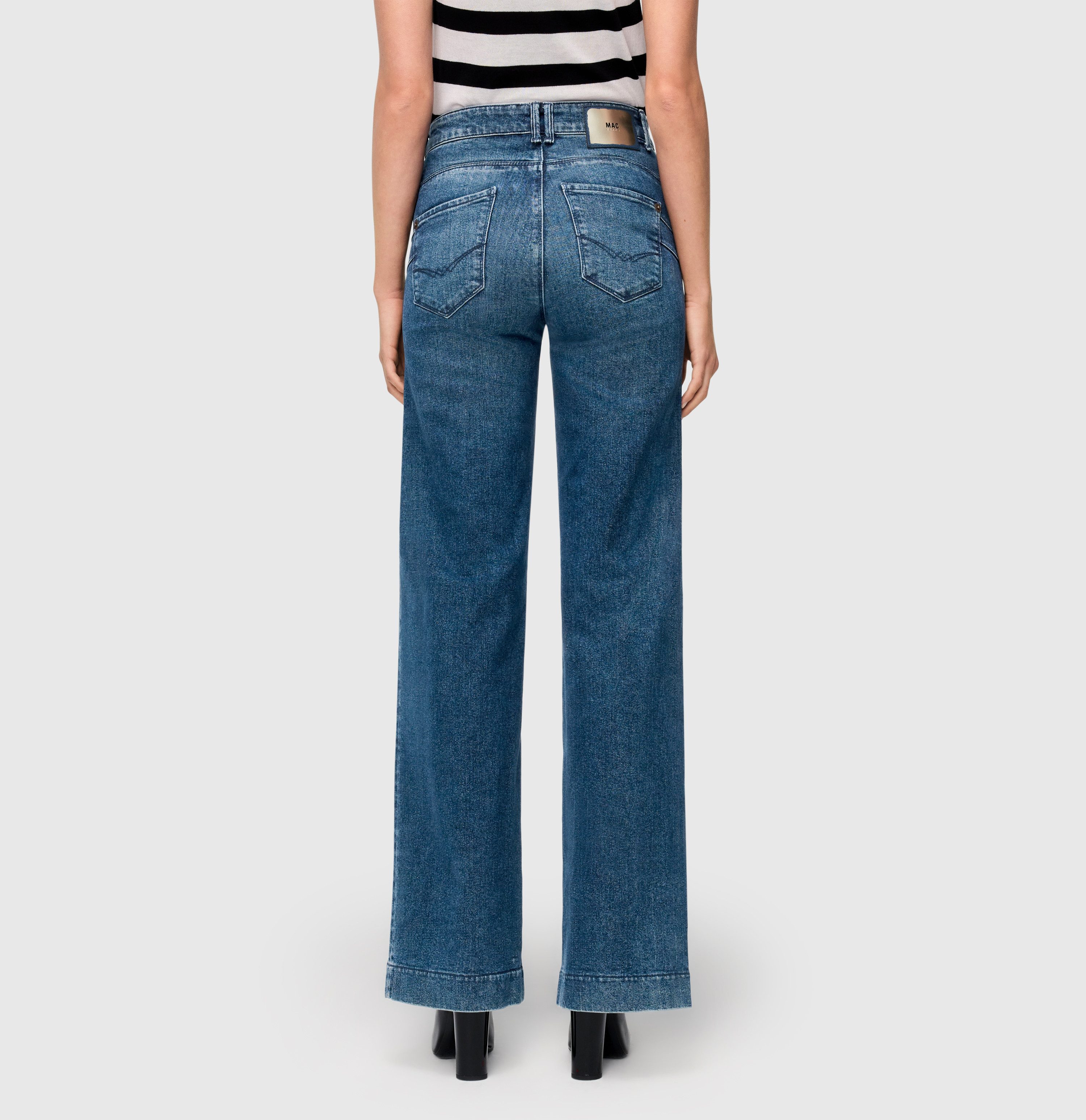 MAC Jerseyhose Shirt-Hose Palazzo Cropped
