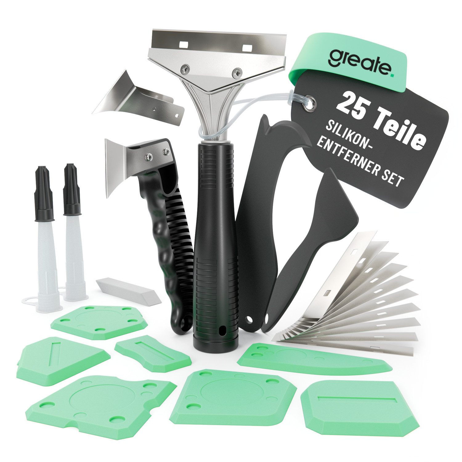 greate. Скребок для суглобів Silikonentferner Werkzeug & Silikon Abzieher Set 25-teilig, (25-tlg)
