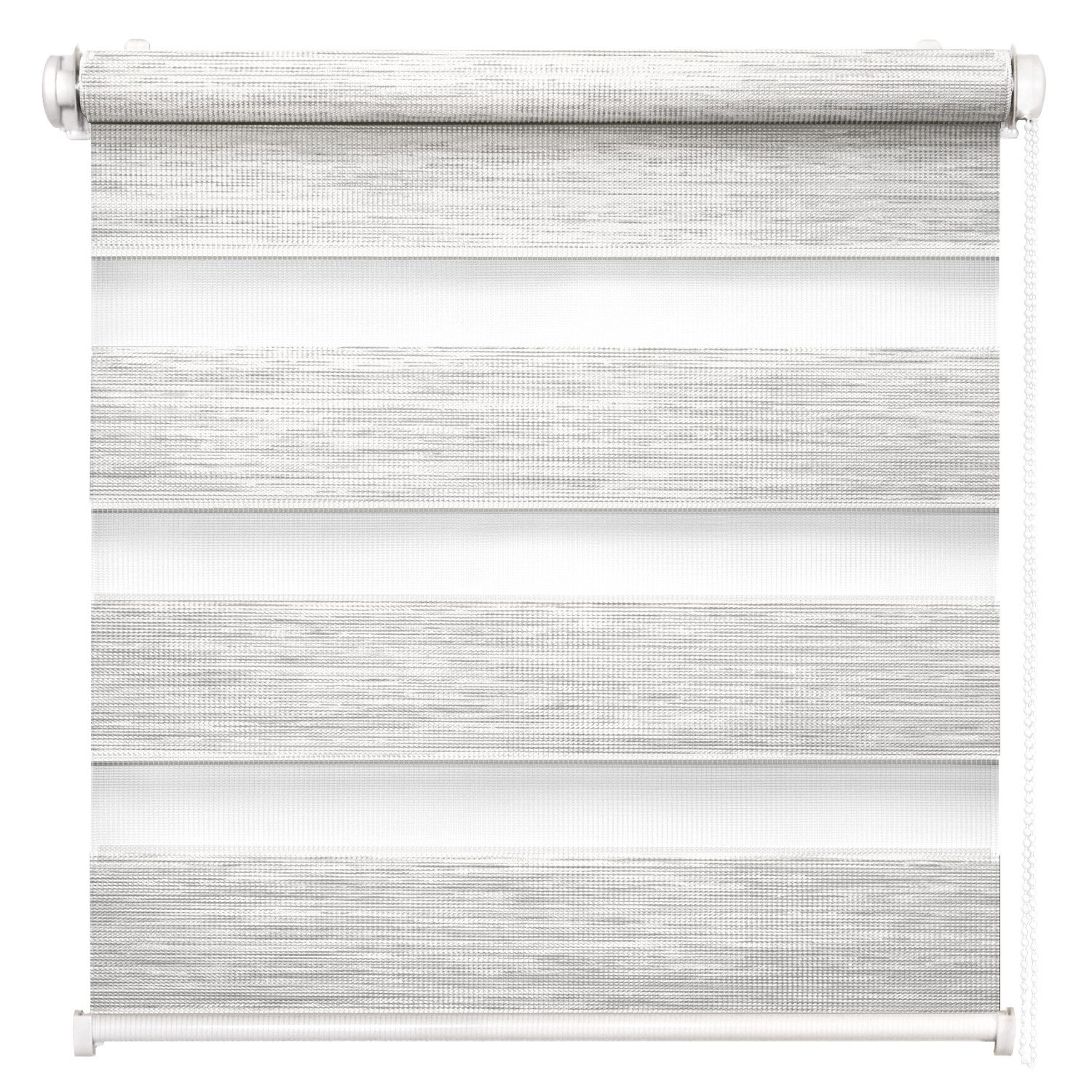 Doppelrollo Duo Rollo Klemmfix ohne Bohren für Fenster Rollos Faltrollo "Natural", DomDeco, Klemm- oder Schraubmontage, Klemmbar, Kettenzug, ohne Bohren, Sicht- und Blendschutz